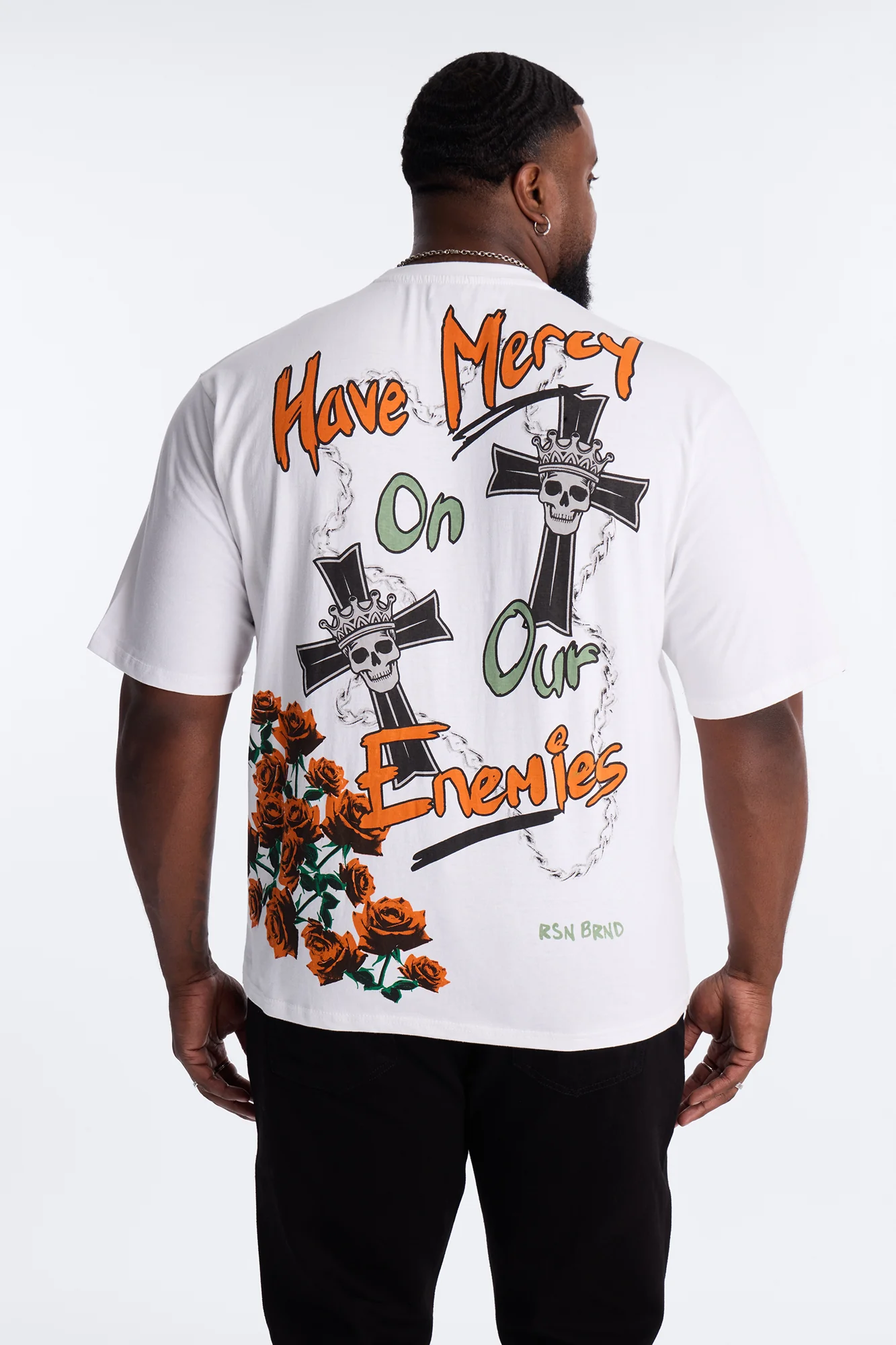 Mercy On Our Enemies Short Sleeve Tee - White - Image 5