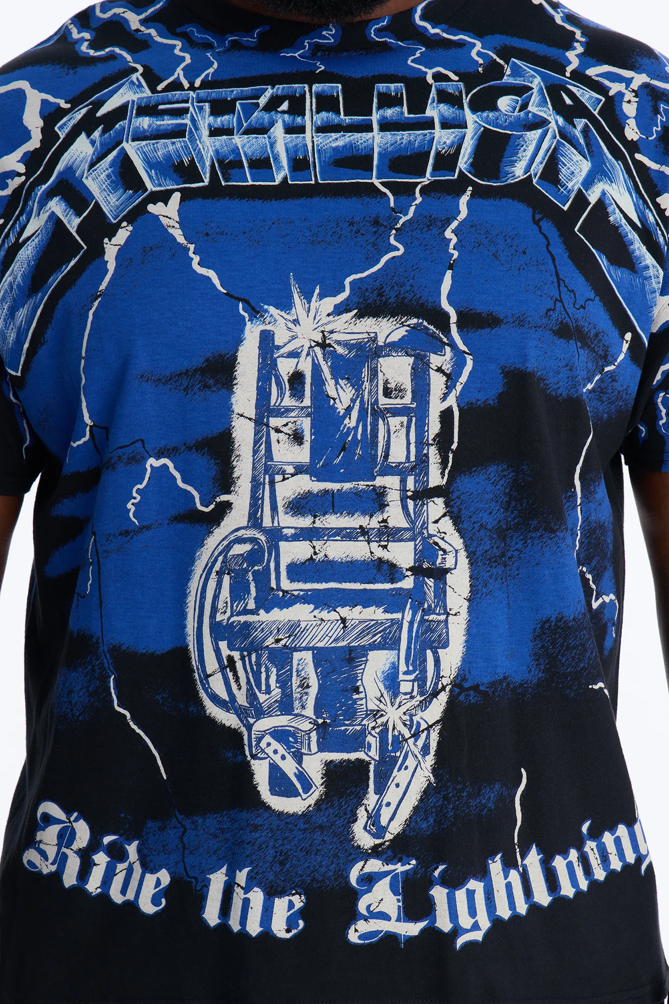 Metallica Ride The Lightning All Over Print Short Sleeve Tee - Black - Image 7