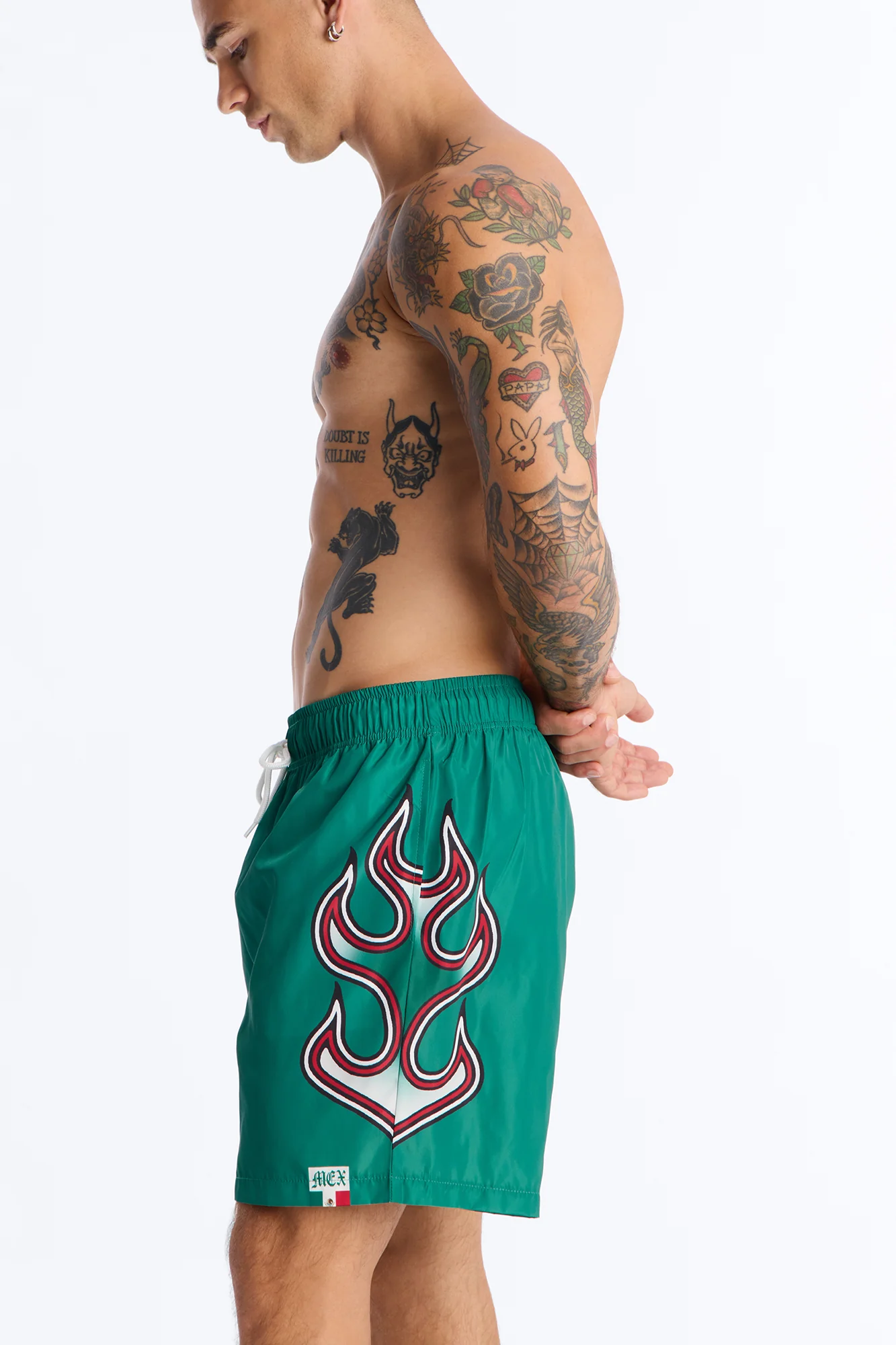 Mexico Circuit Velocity Swim Trunk 7″ - Green/combo - Image 3