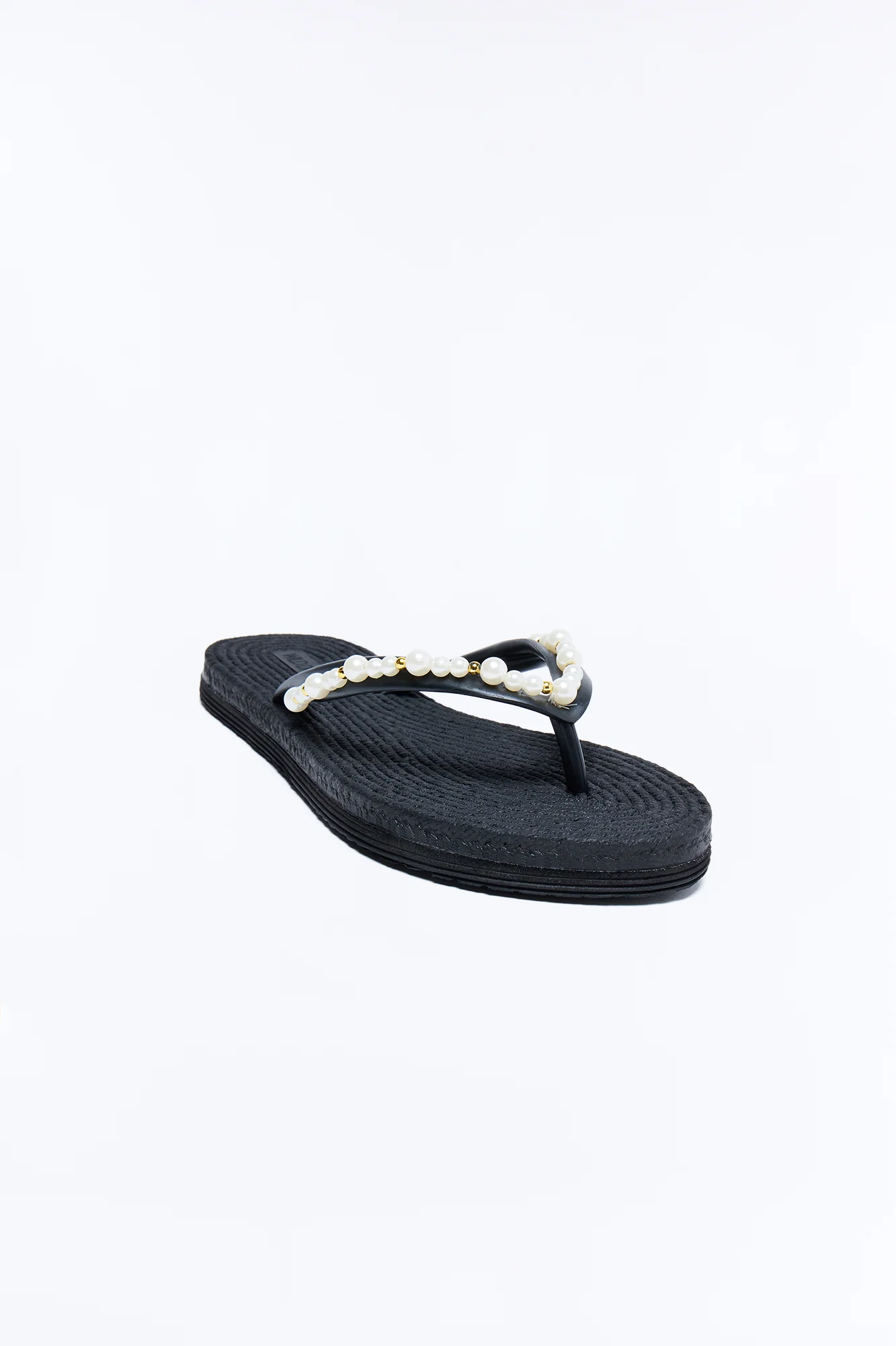 Mia Pearl Flip Flops - Black - Image 3