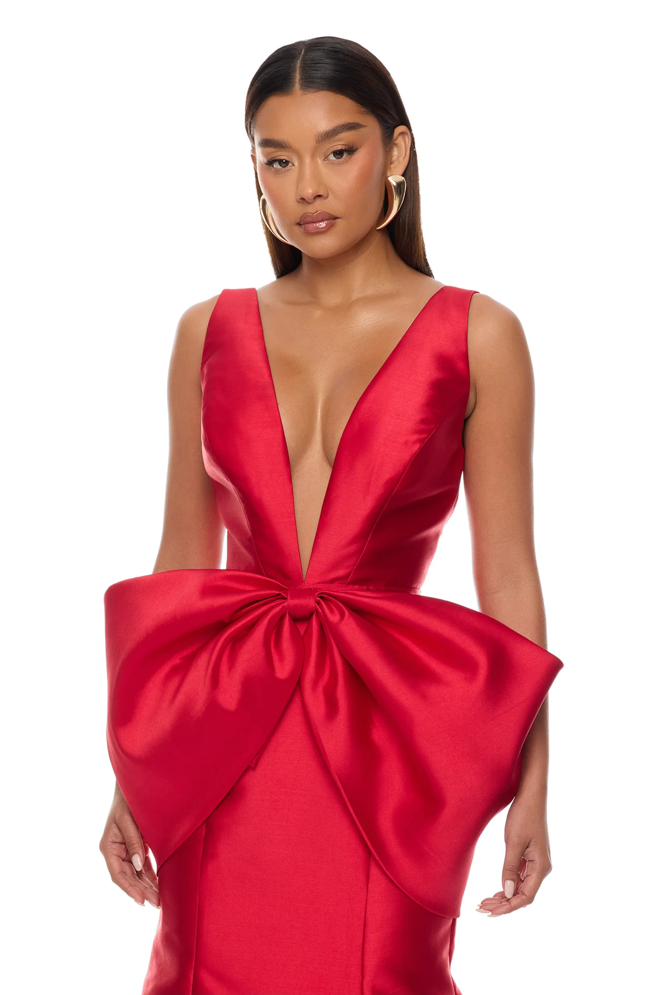 Mia Taffeta Gown - Red - Image 2