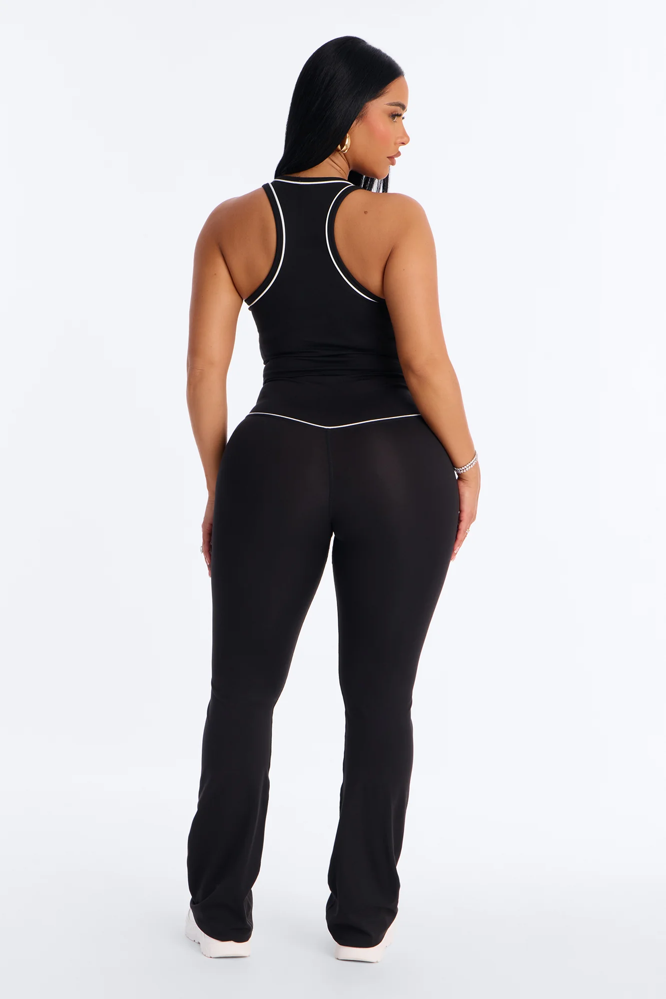 Mia Tricot Lounge Sports Tank Top - Black - Image 4