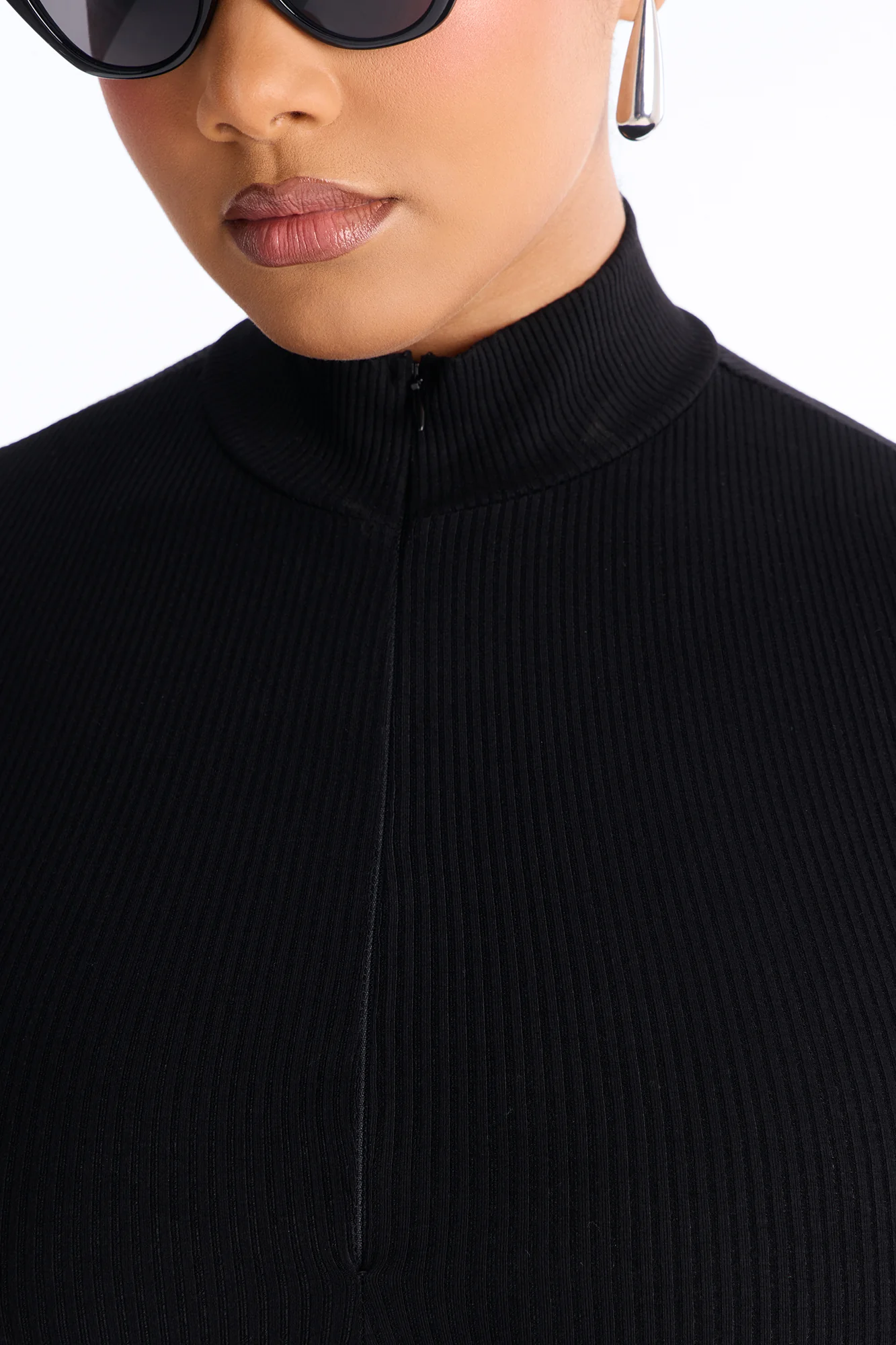 Mia Zip Snatched Pant Set - Black - Image 7
