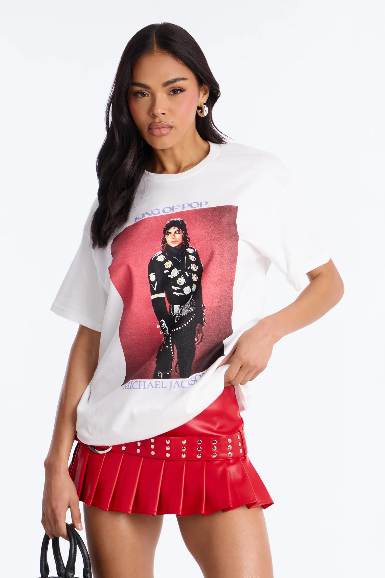 Michael Jackson King Of Pop Oversized Tee - White
