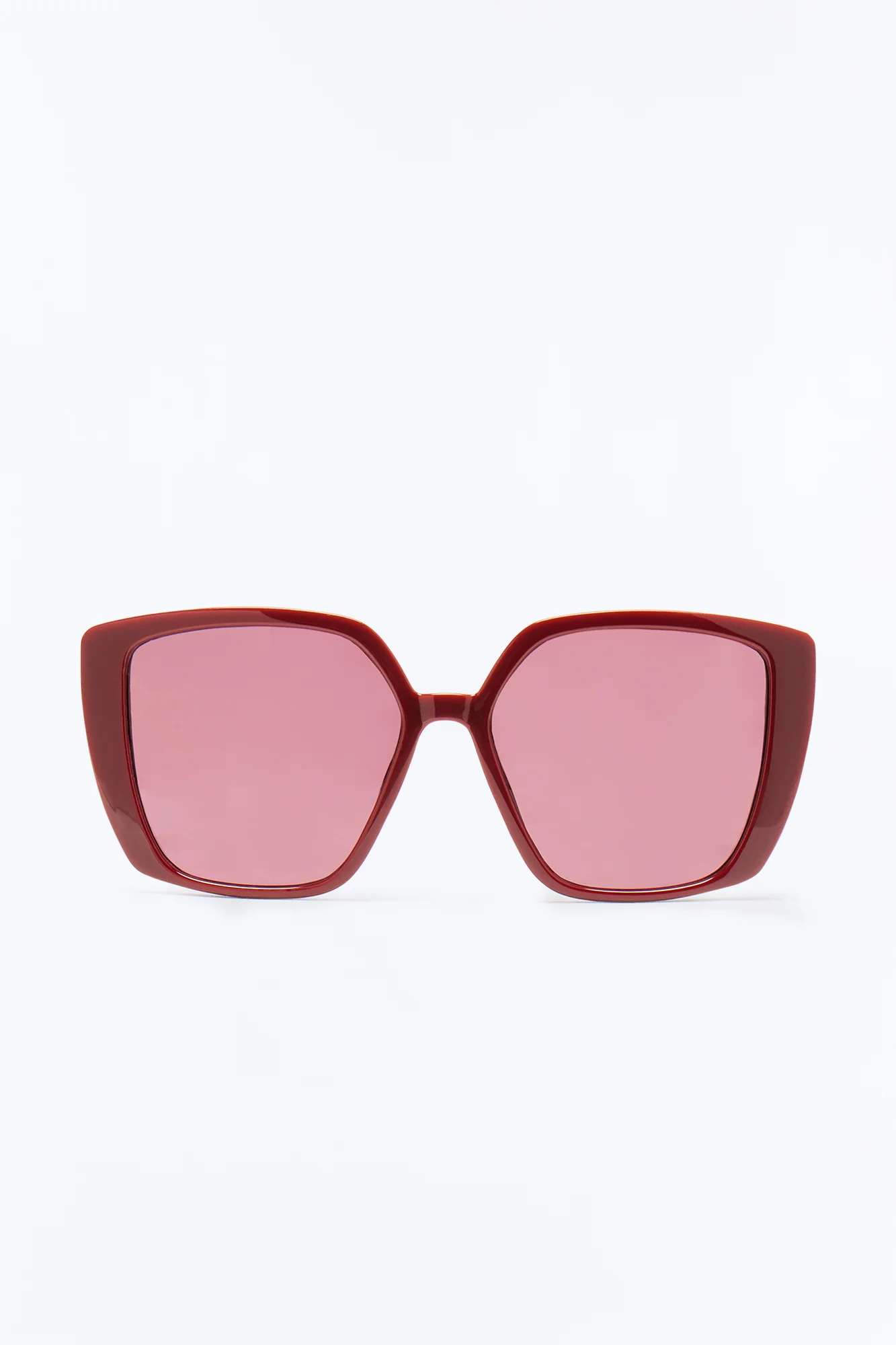 Michelle Cat Eye Sunglasses - Burgundy - Image 3