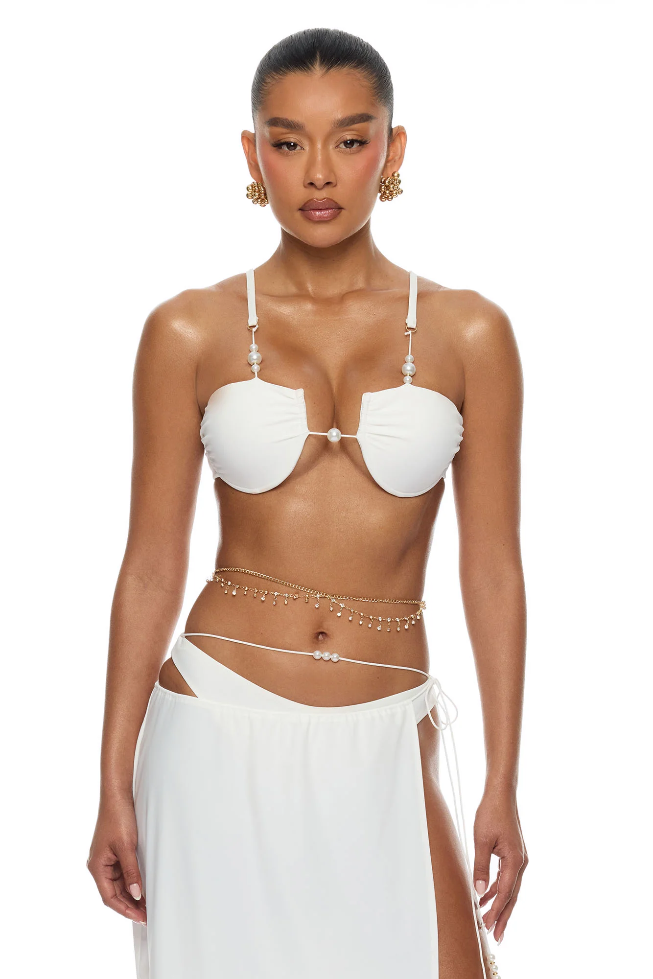 Michelle Pearl 3 Piece Bikini Set - White - Image 2
