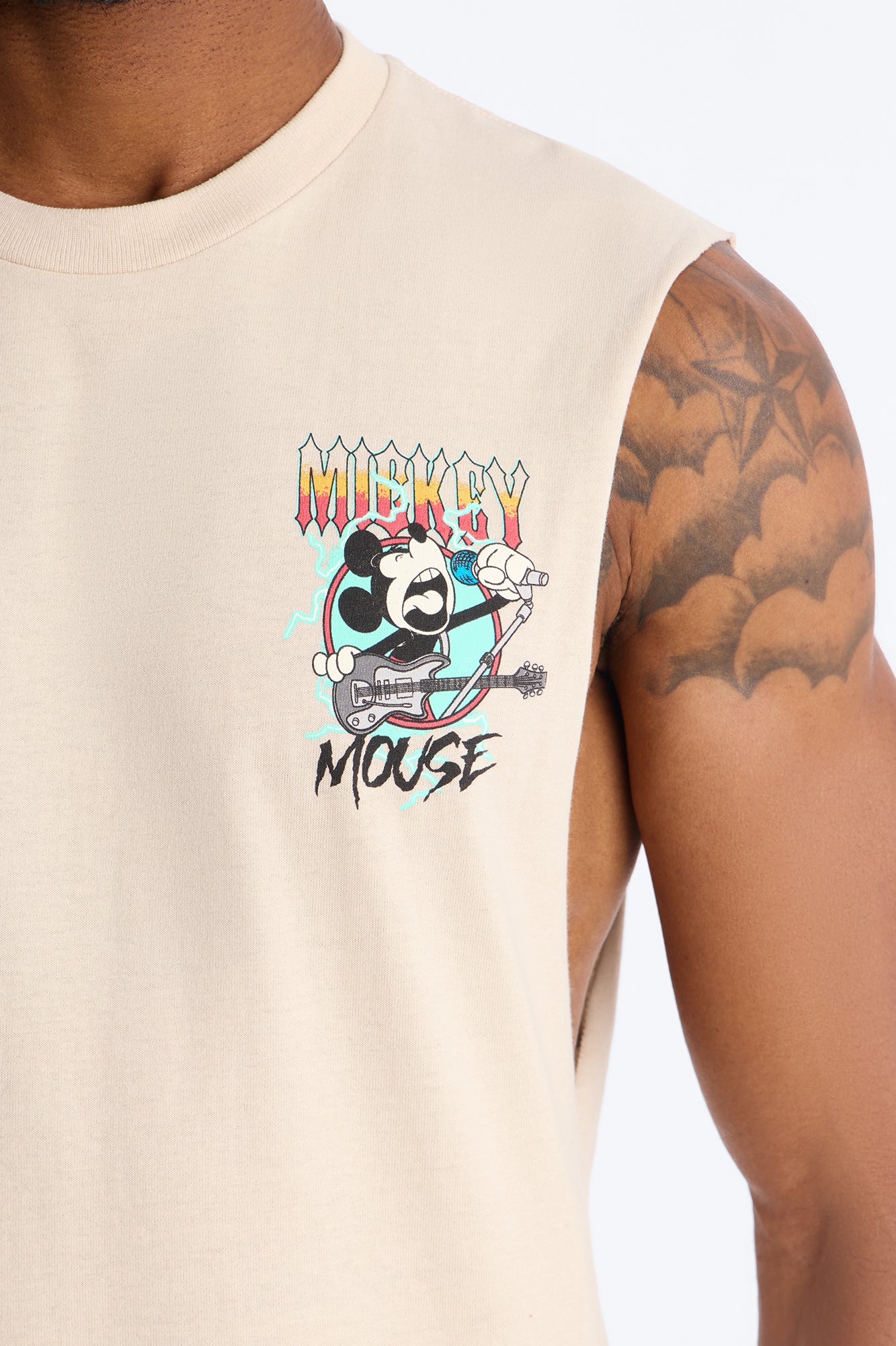 Mickey N Friends Garage Band Muscle Tank - Natural - Image 3