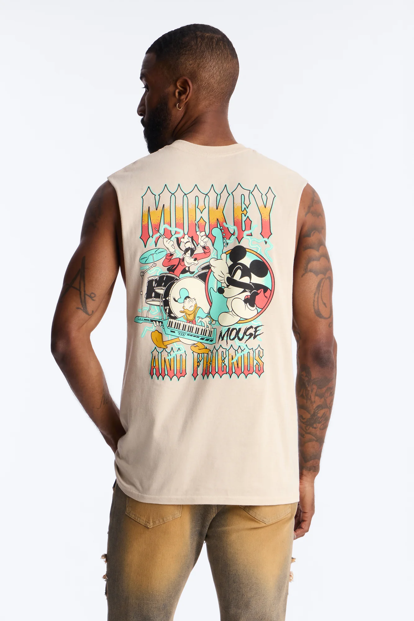 Mickey N Friends Garage Band Muscle Tank - Natural - Image 4