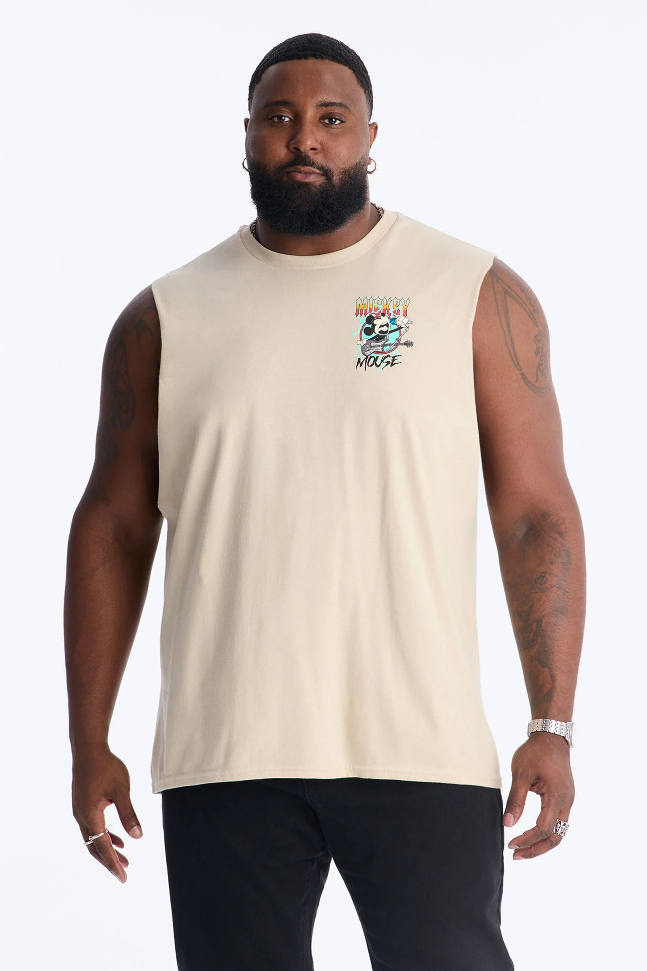 Mickey N Friends Garage Band Muscle Tank - Natural - Image 5