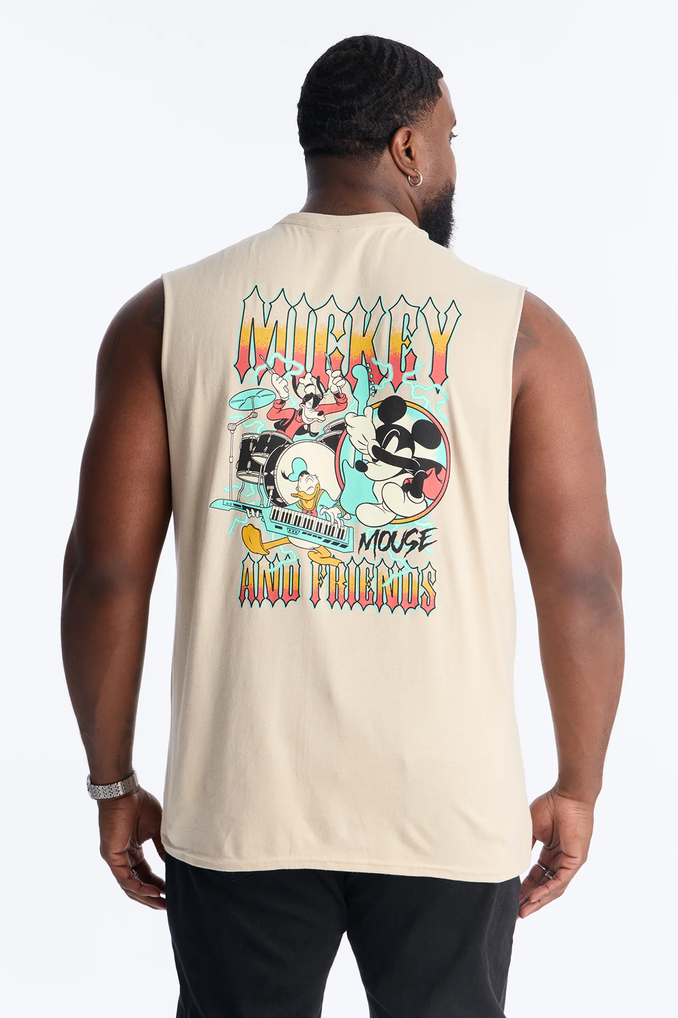 Mickey N Friends Garage Band Muscle Tank - Natural - Image 8