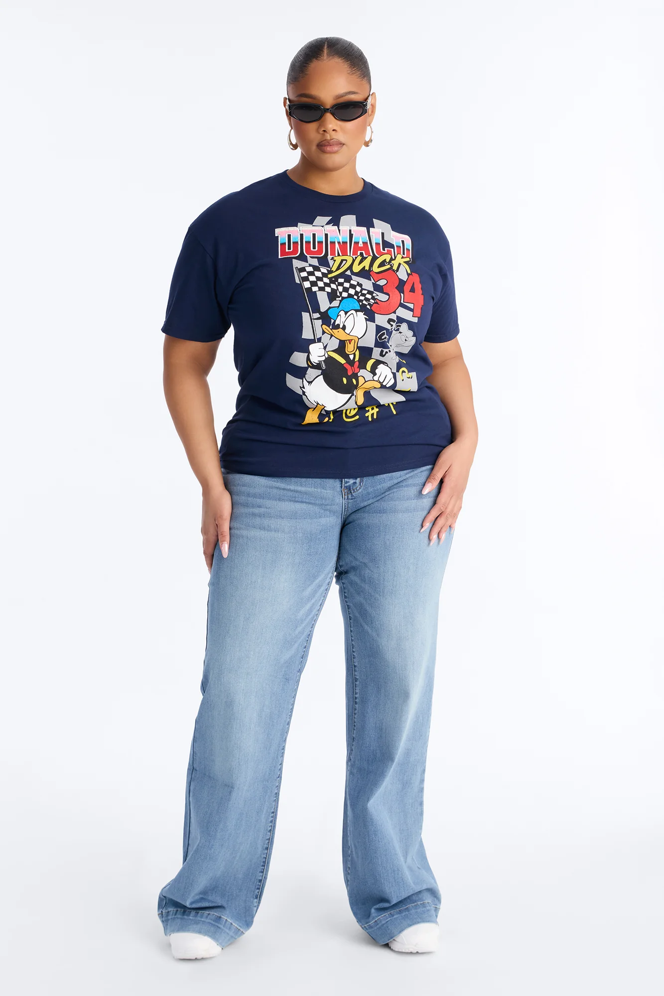 Mickey Racing Donald Duck Tee - Navy - Image 5