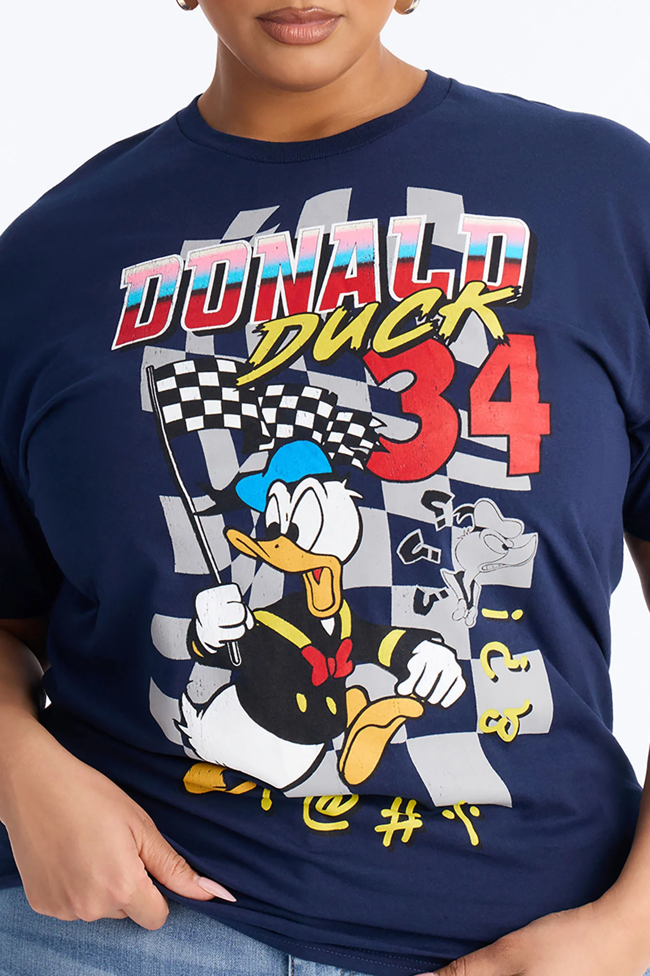 Mickey Racing Donald Duck Tee - Navy - Image 6