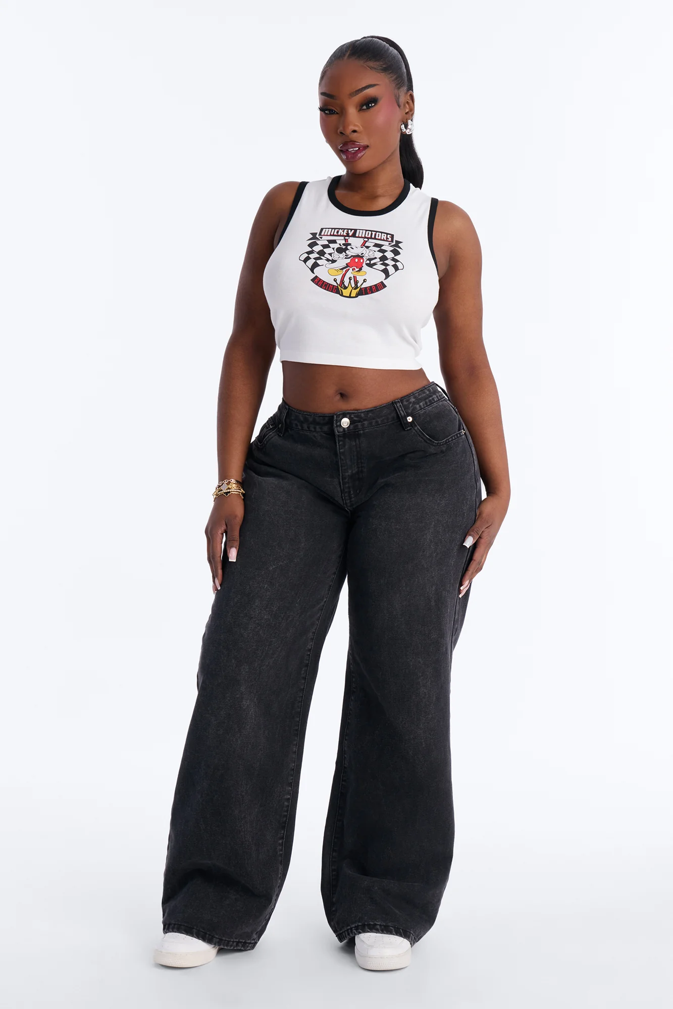 Mickey Racing Rib Tank - White - Image 6
