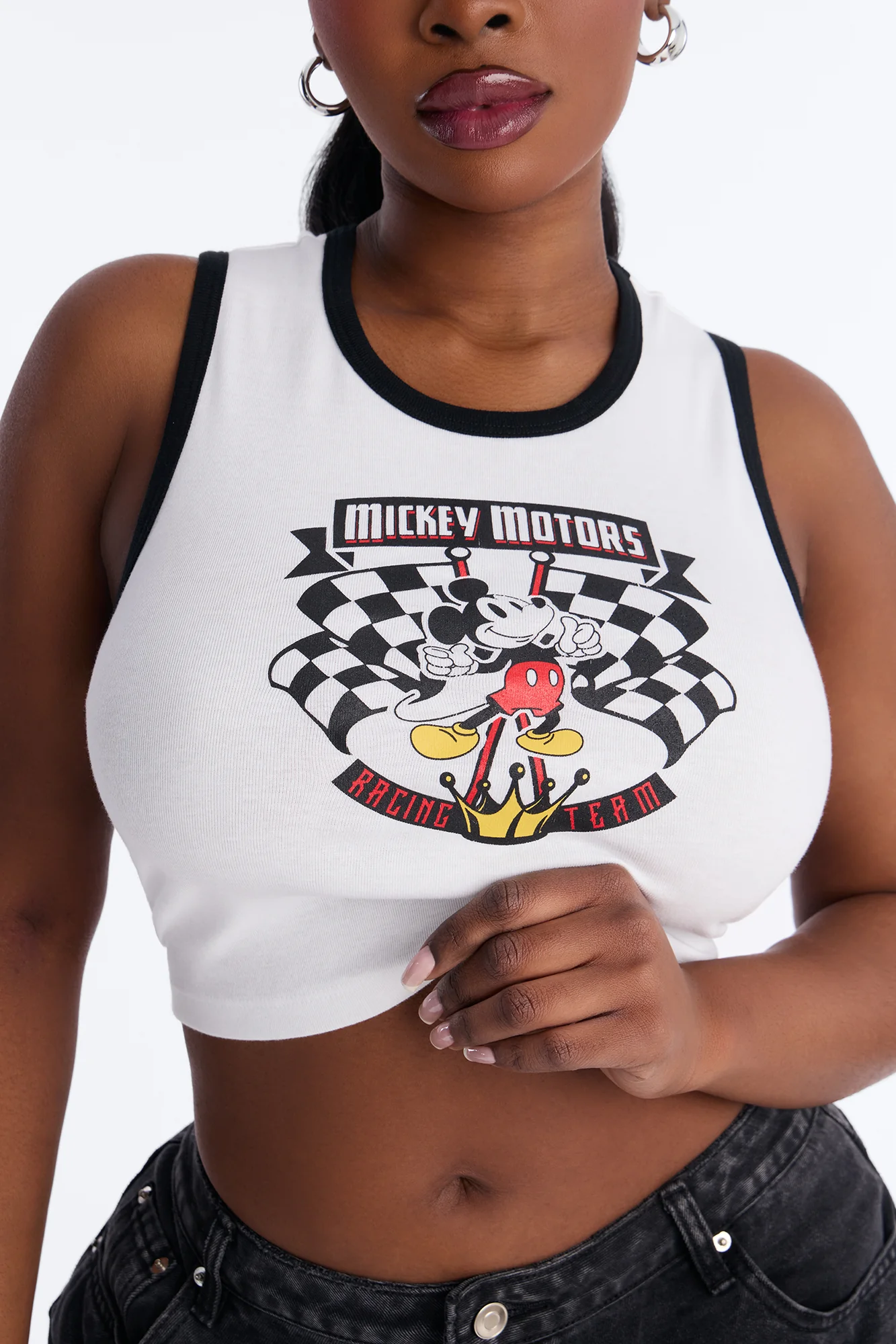 Mickey Racing Rib Tank - White - Image 7