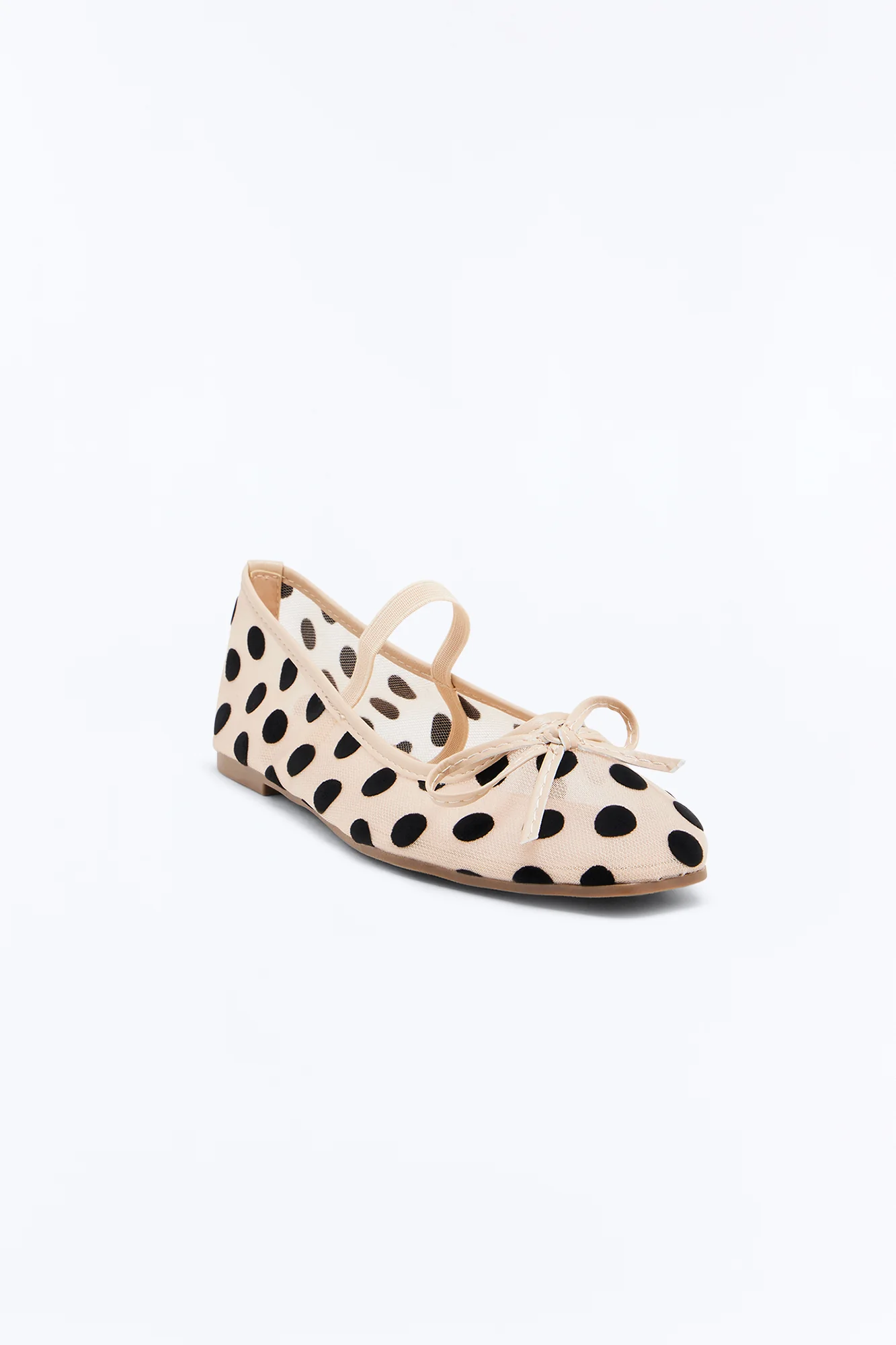 Mickie Bow Mesh Flats - Nude - Image 2
