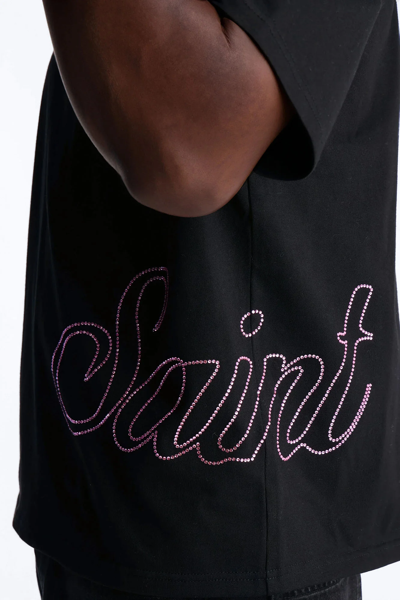 Midnight Bloom Crew Neck Tee - Black - Image 4