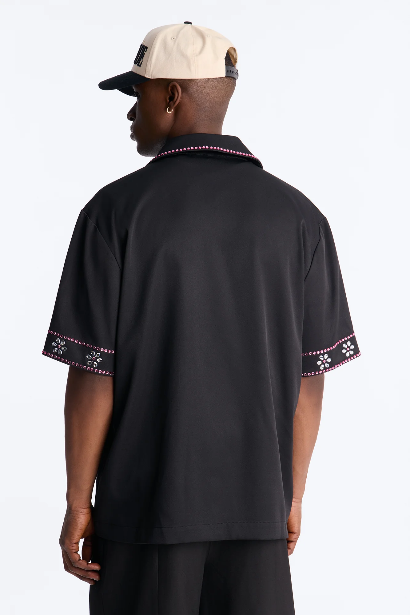Midnight Bloom Cuban Collar Shirt - Black - Image 4
