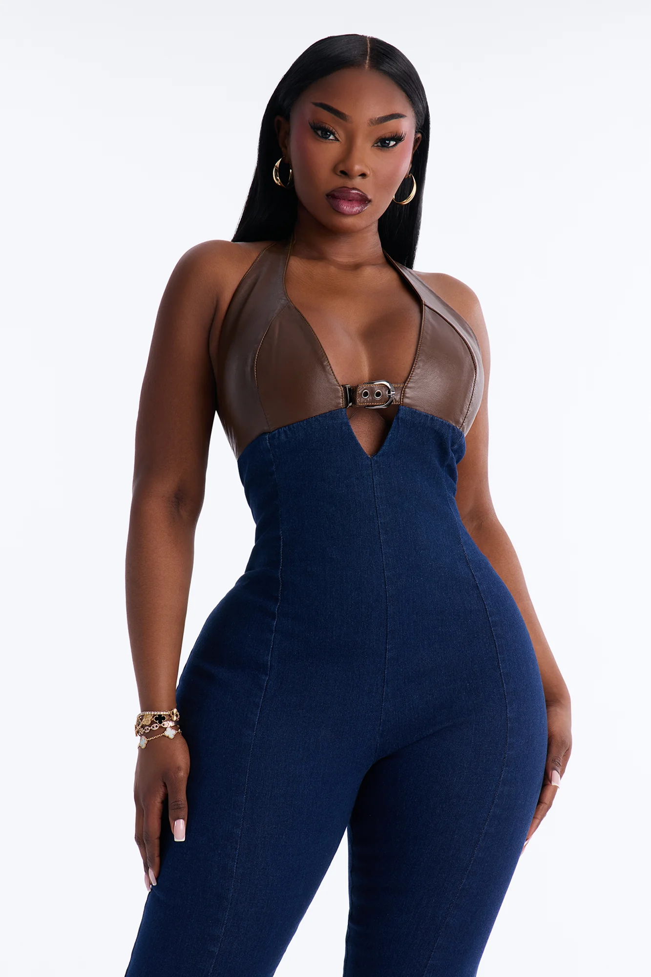Midnight Rodeo Backless Denim Jumpsuit - Dark Wash - Image 6