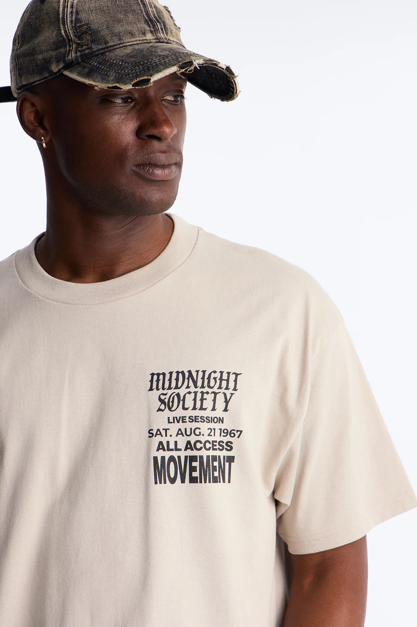 Midnight Society Boxy Short Sleeve Tee - Grey - Image 3