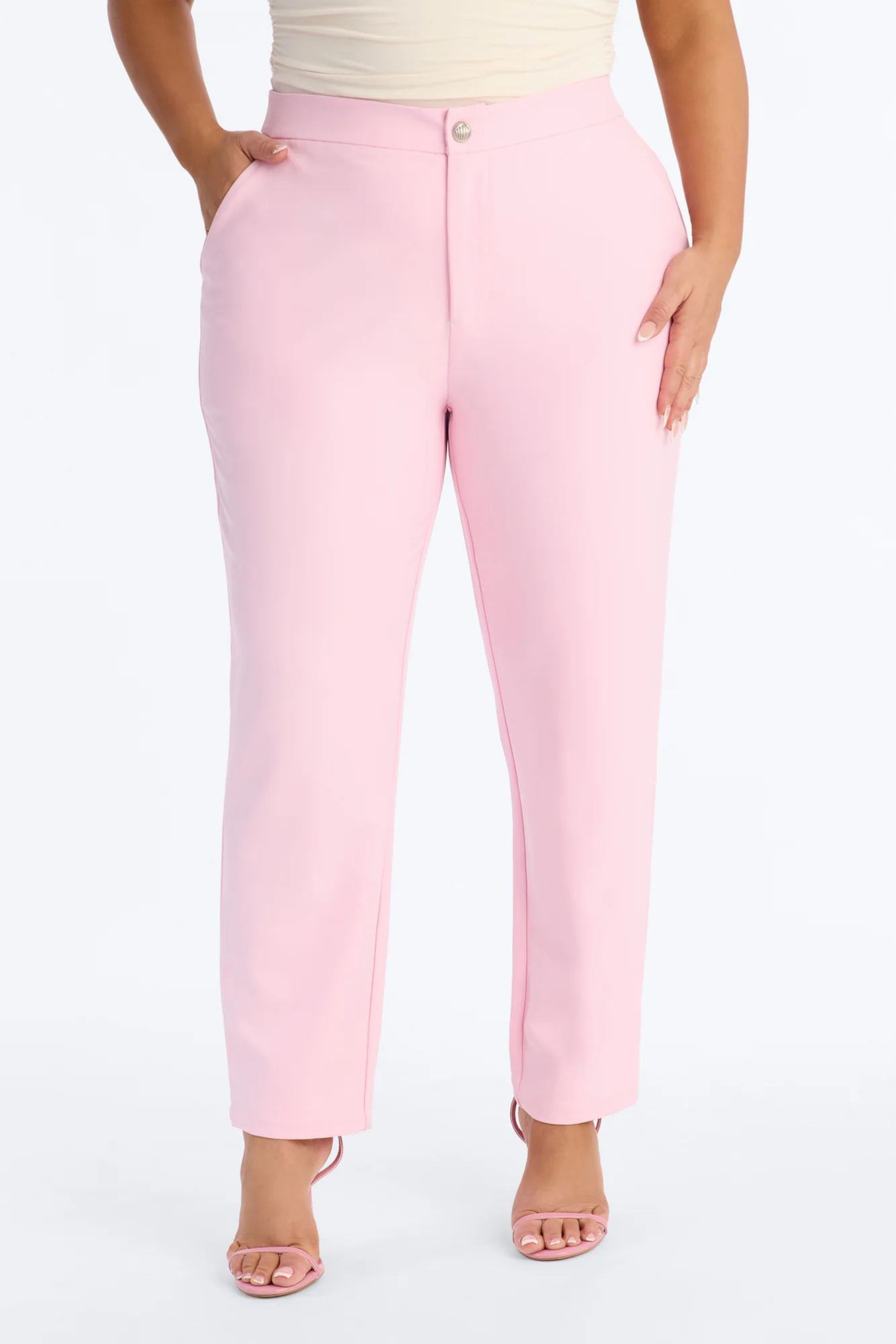 Mielle Skinny Trouser Pant - Light Pink - Image 5