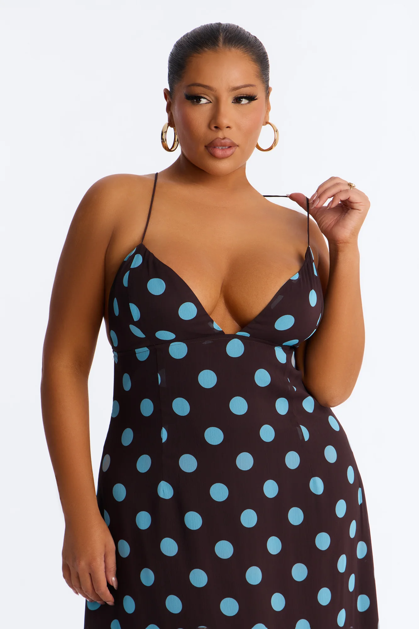 Mikayla Scarf Chiffon Maxi Dress - Chocolate/Combo - Image 6