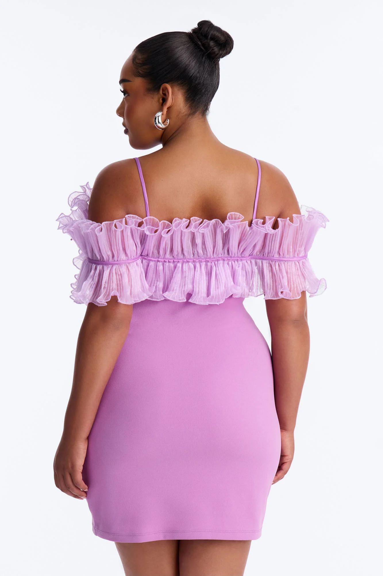 Mind Ur Business Ruffle Mini Dress - Lavender - Image 8