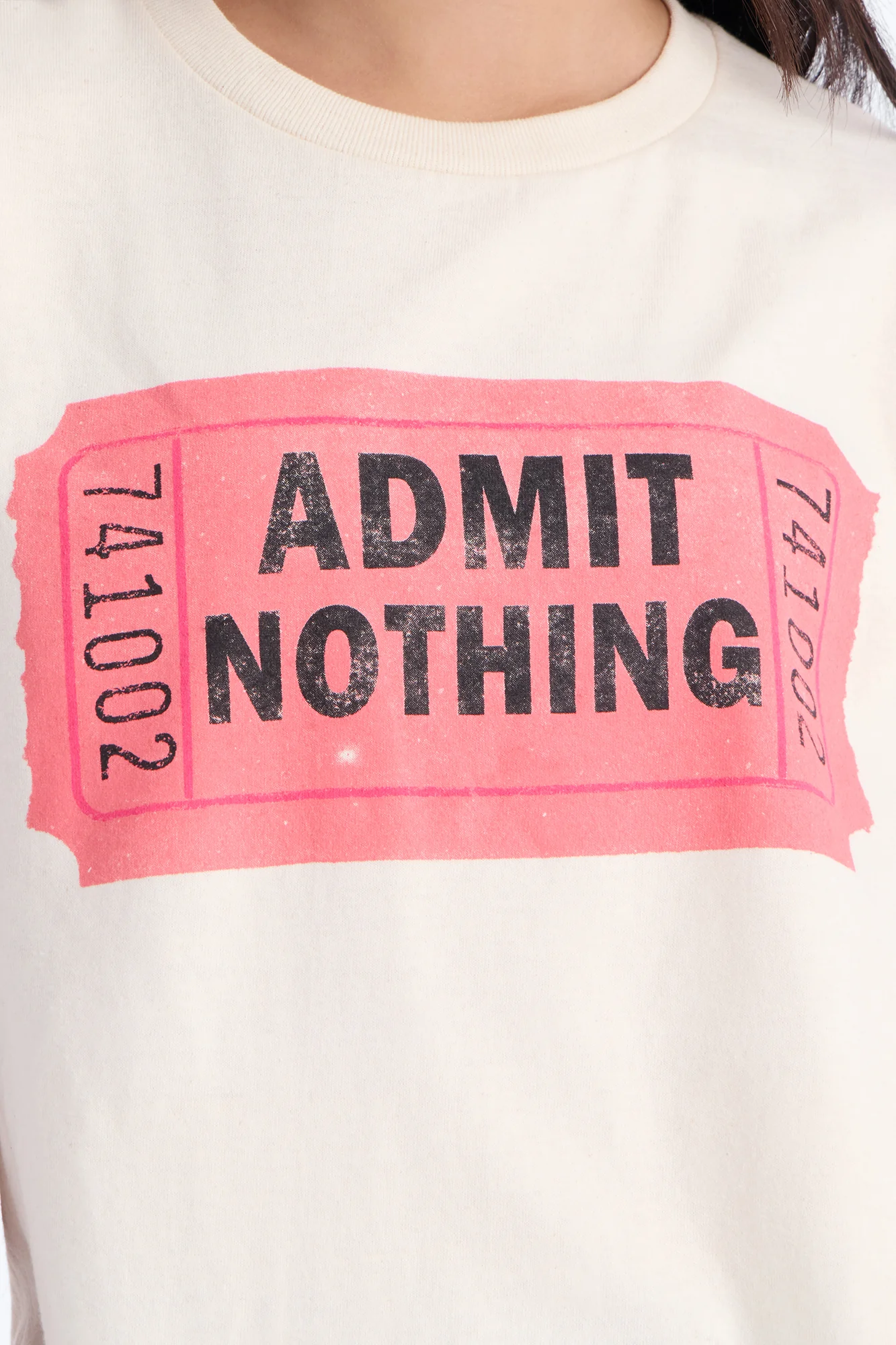 Mini Admit Nothing Short Sleeve Tee - Cream - Image 3