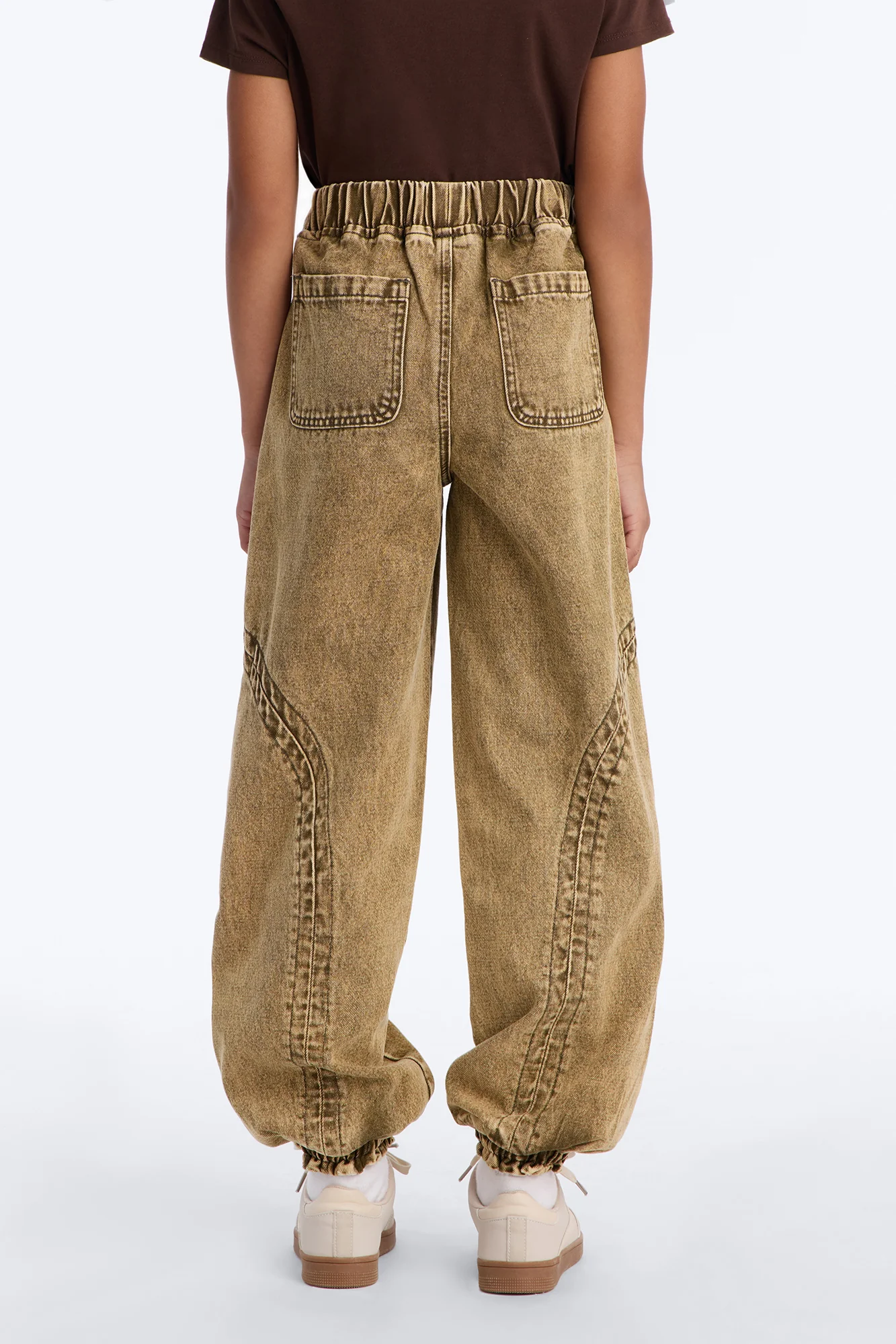 Mini Alicia Washed Jogger Twill Pant - Olive - Image 3