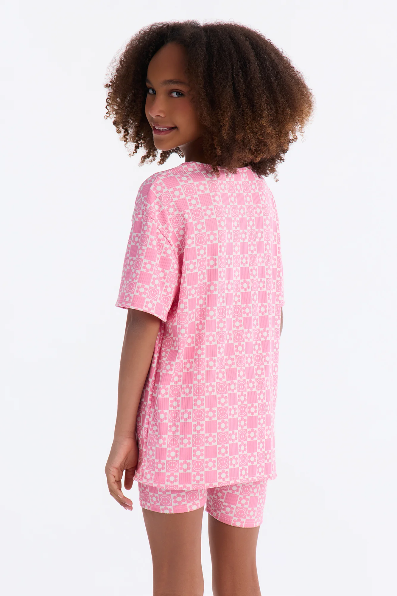 Mini All Smiles Short Set - Pink - Image 4