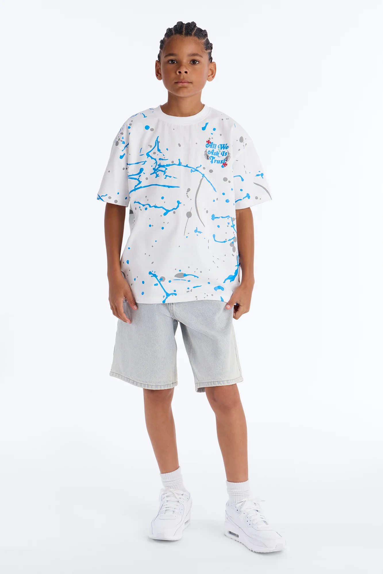 Mini All We Trust Is Money Short Sleeve Tee - White - Image 2