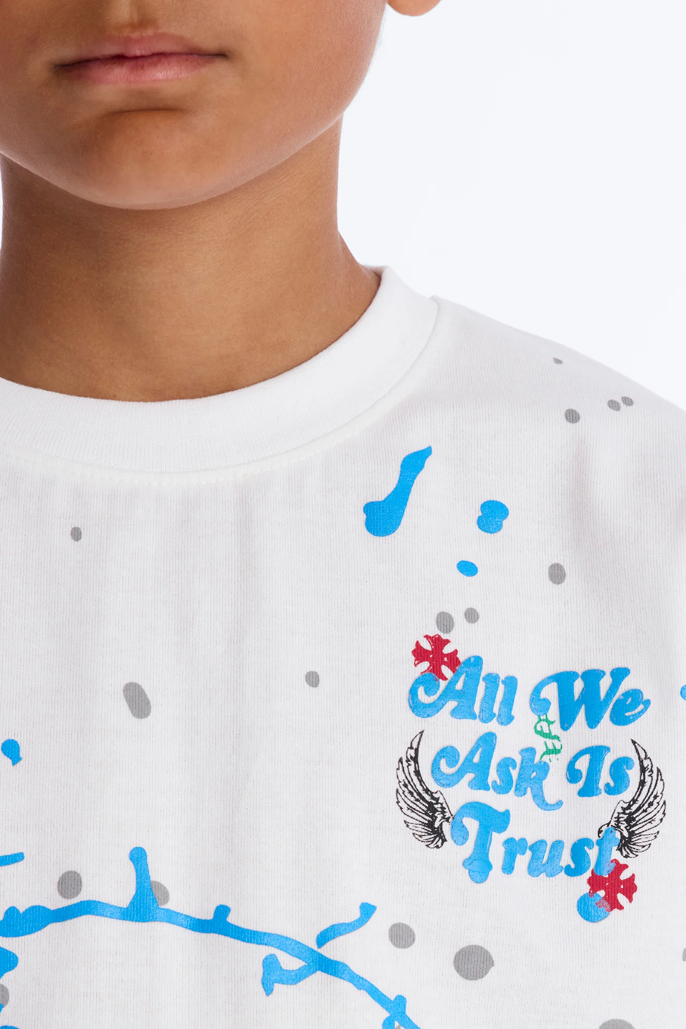 Mini All We Trust Is Money Short Sleeve Tee - White - Image 4