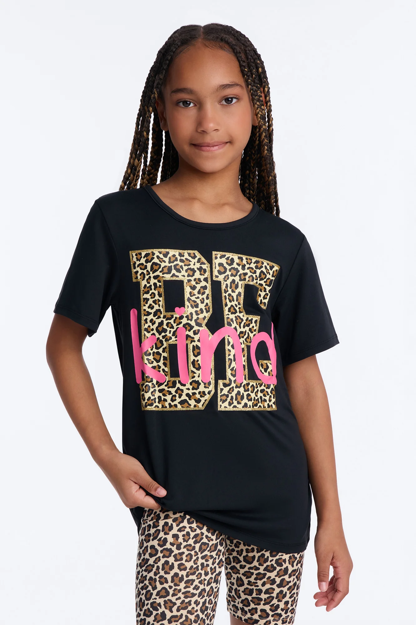 Mini Always Be Kind Bike Short Set - Black/combo - Image 2