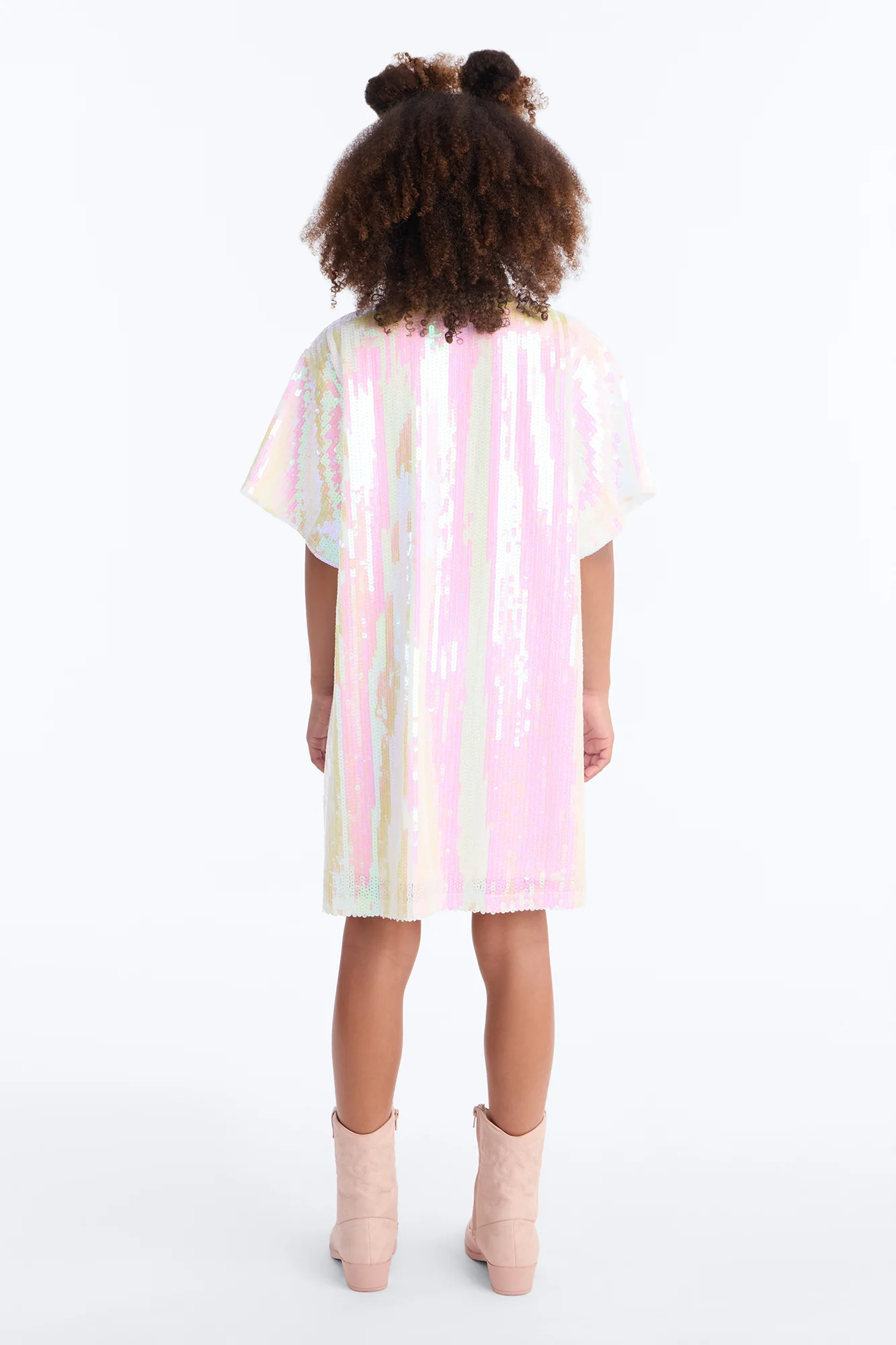 Mini Always The Birthday Queen Sequin Shirt Dress - White - Image 4