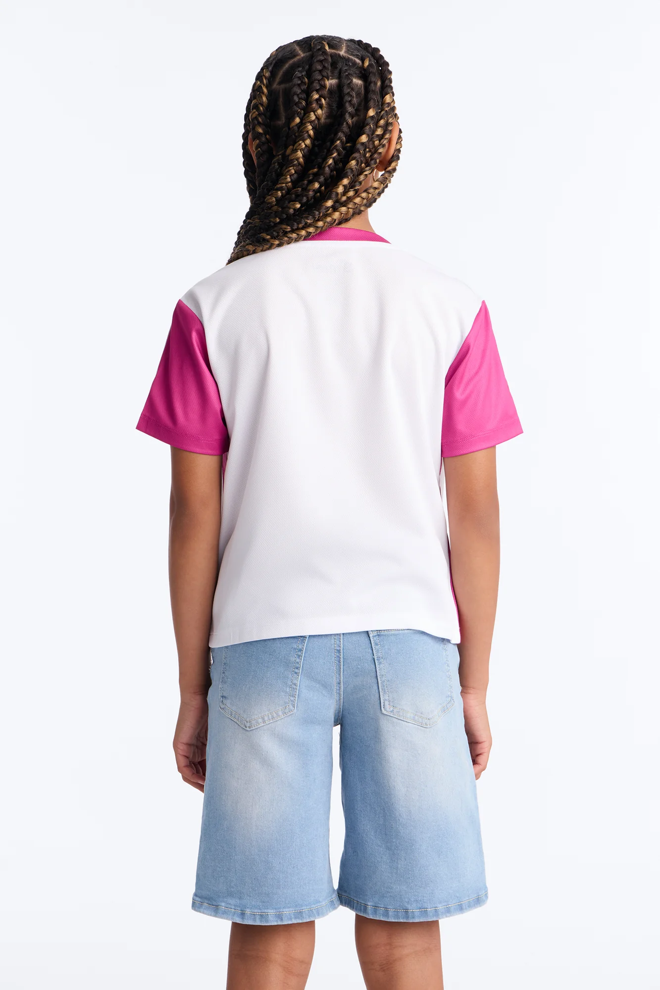Mini Angel All Star Soccer Jersey - White/Pink - Image 4