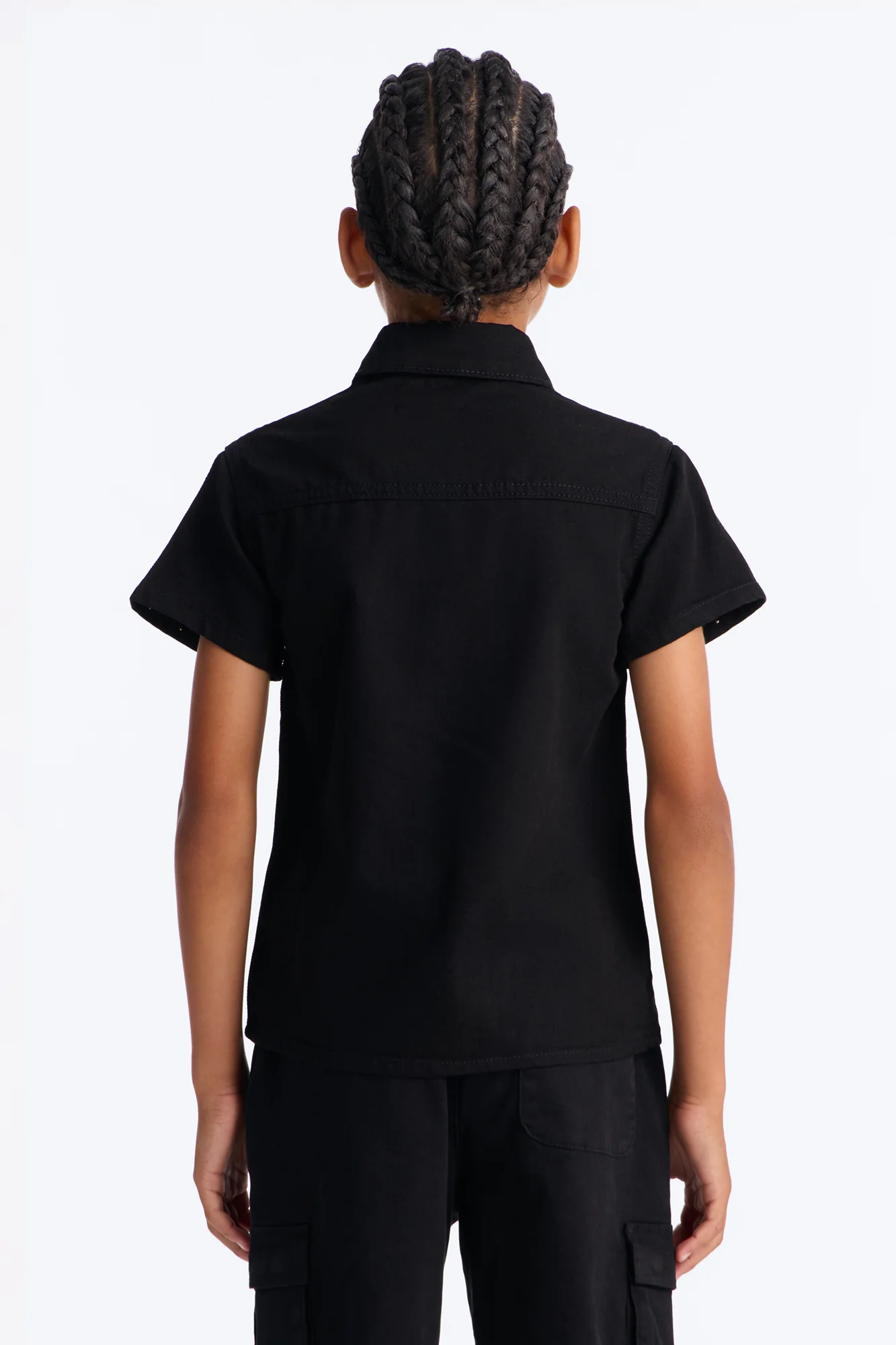 Mini Apex Stud Button Up Shirt - Black - Image 4