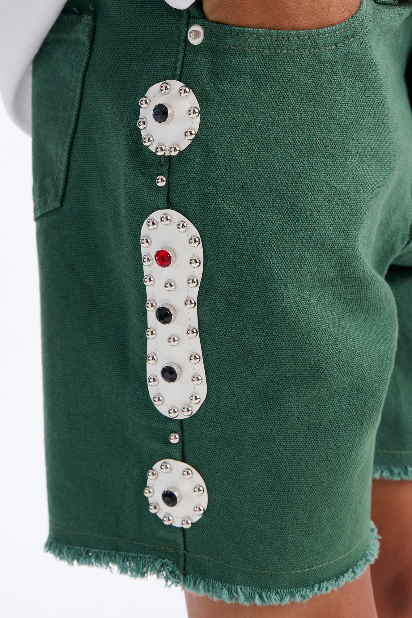 Mini Aspiring Artist Embellished Short - Olive - Image 3