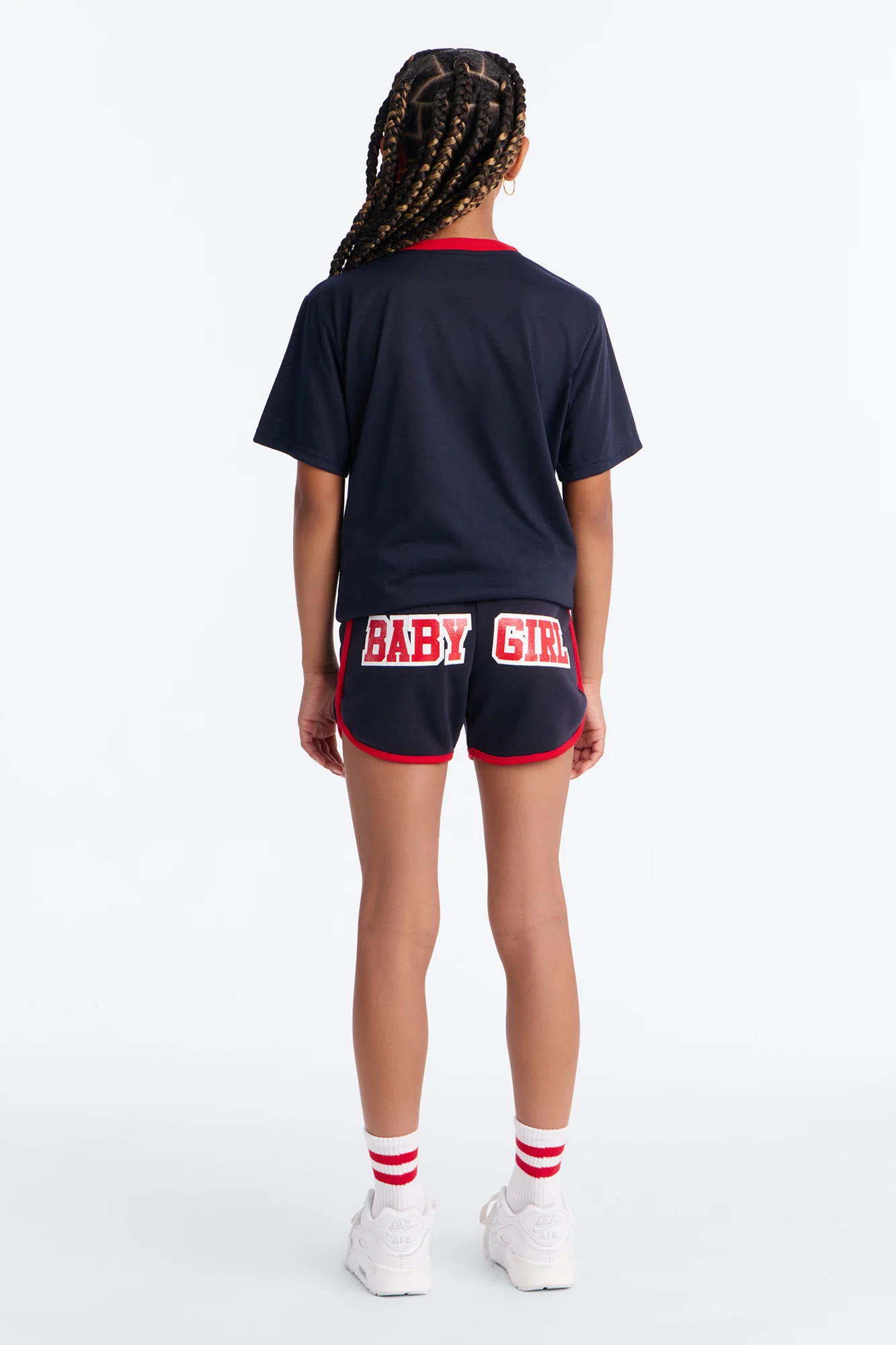 Mini Baby Girl 99 Short Set - Navy - Image 4