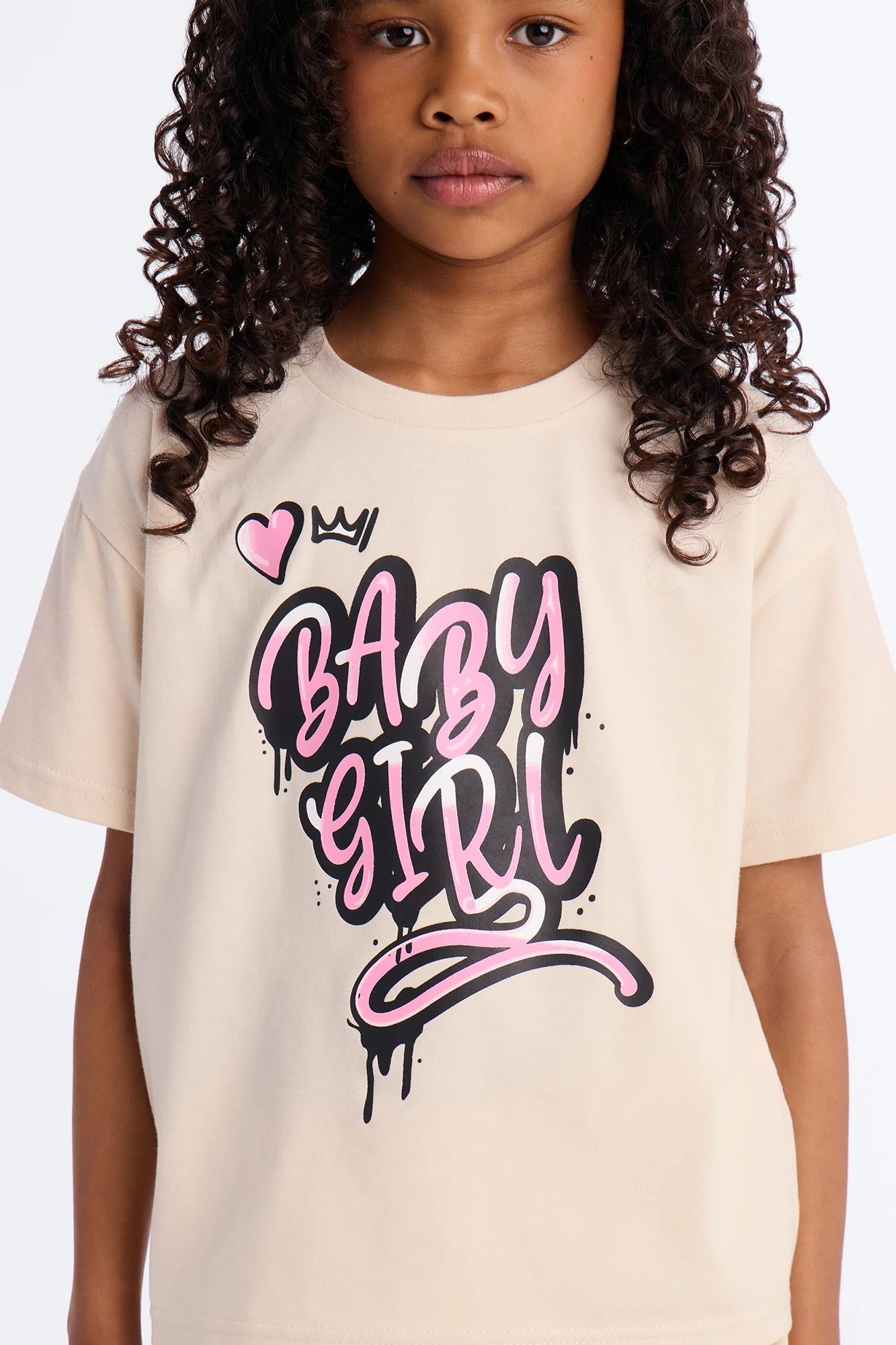 Mini Baby Girl Forever Short Set - Sand - Image 3