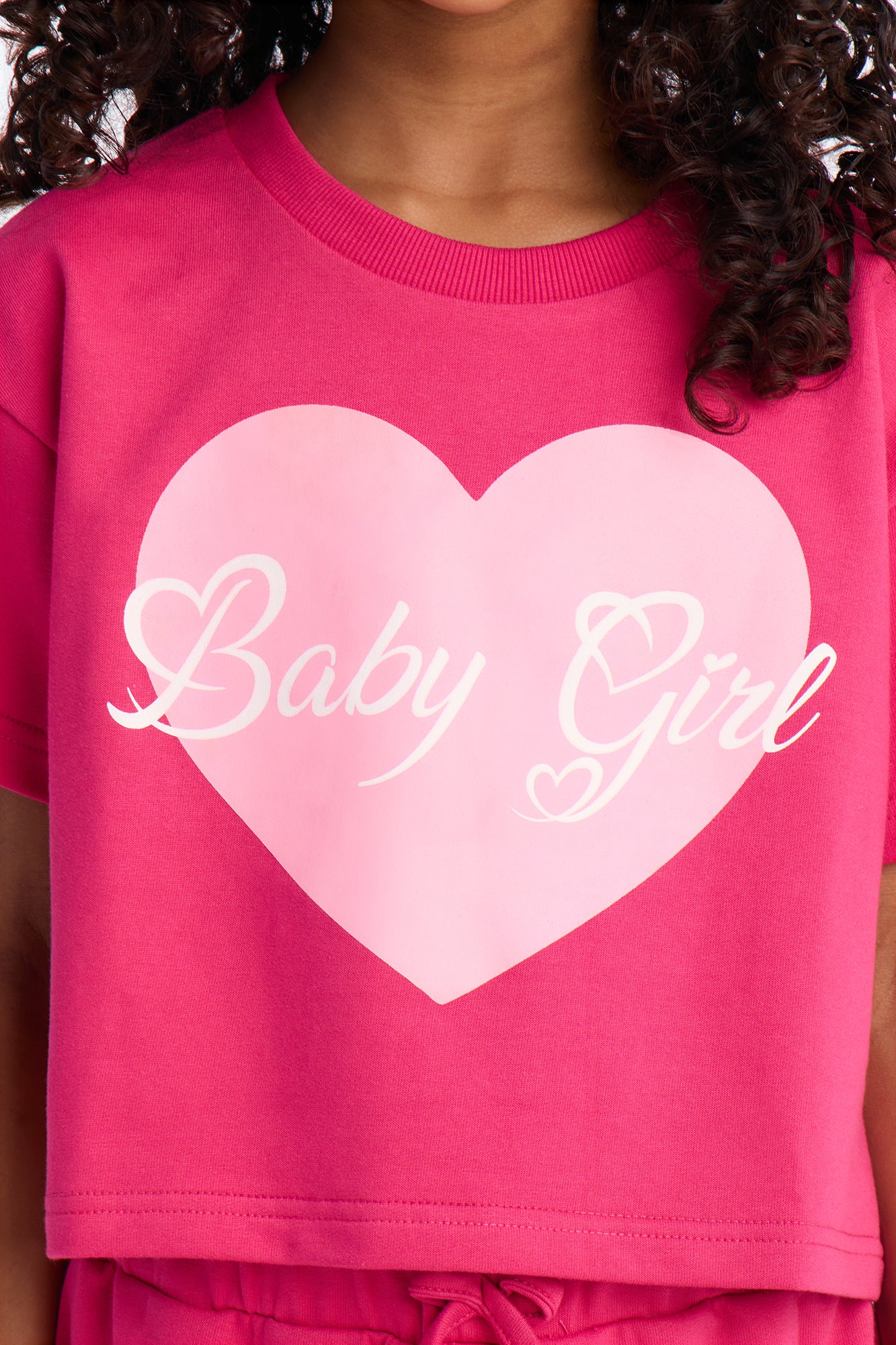 Mini Baby Girl Skort Set - Hot Pink - Image 3