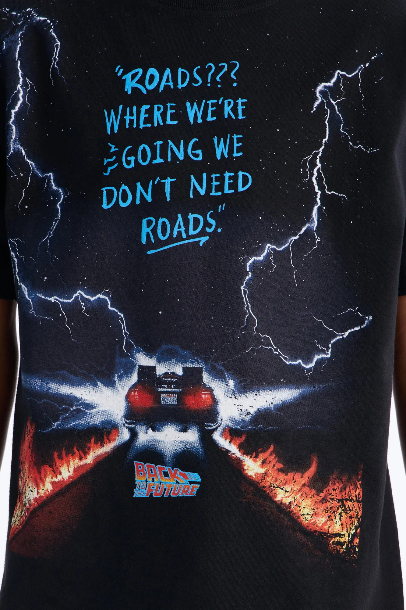 Mini Back To The Future Roads Oversized Short Sleeve Tee - Black - Image 3