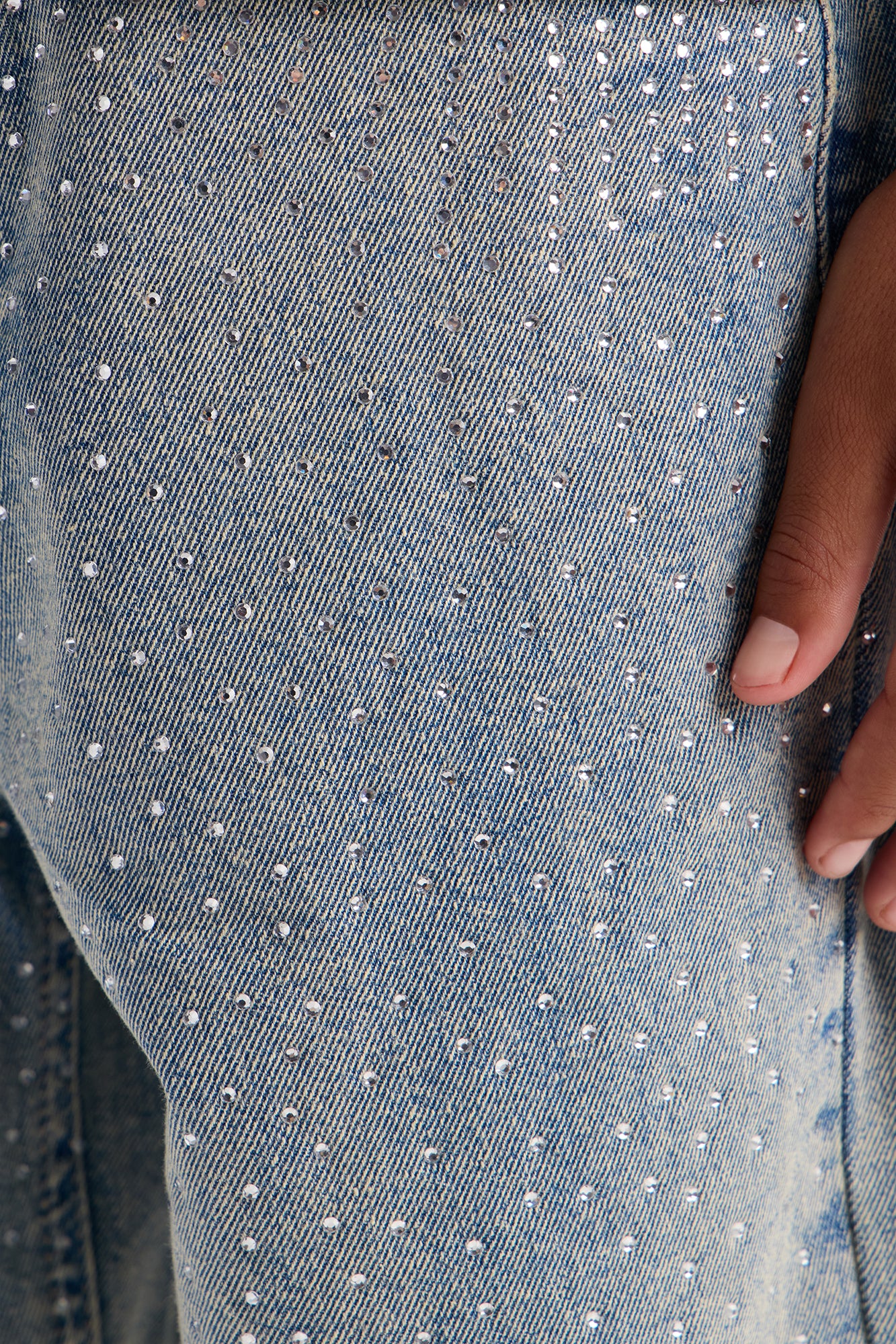 Mini Baggy All Gem Denim Short - Light Blue Wash - Image 3