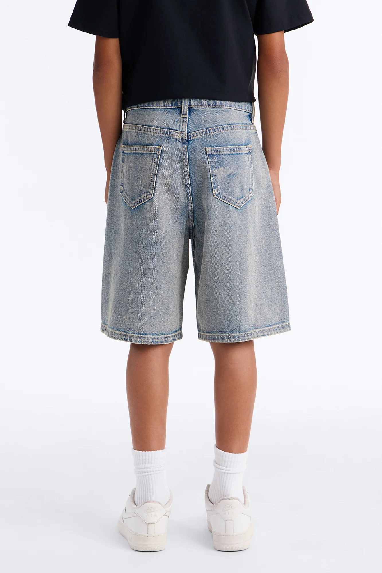 Mini Baggy All Gem Denim Short - Light Blue Wash - Image 4