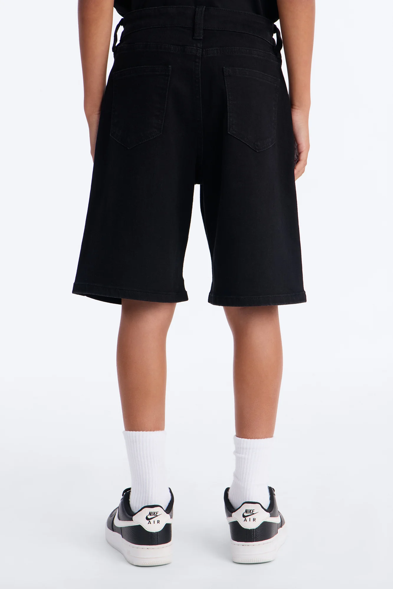 Mini Baggy Drip Bling Denim Short - Black - Image 4