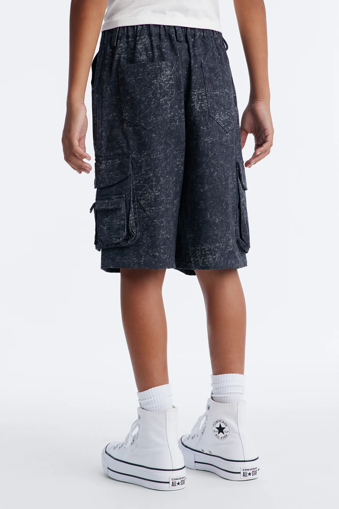 Mini Baggy Mental State Cargo Short - Charcoal - Image 4