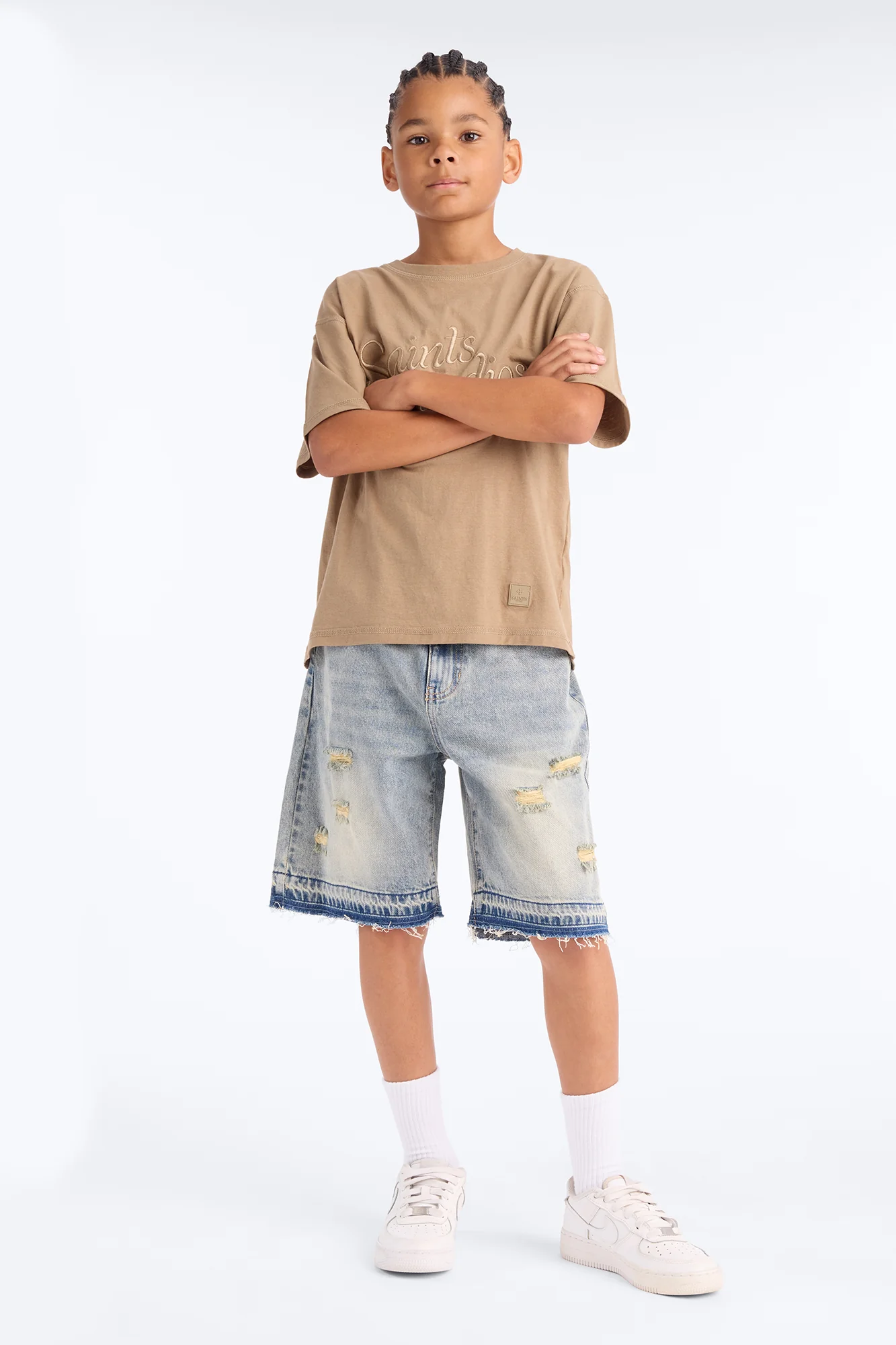Mini Baggy Skatepark Denim Short - Light Wash - Image 2