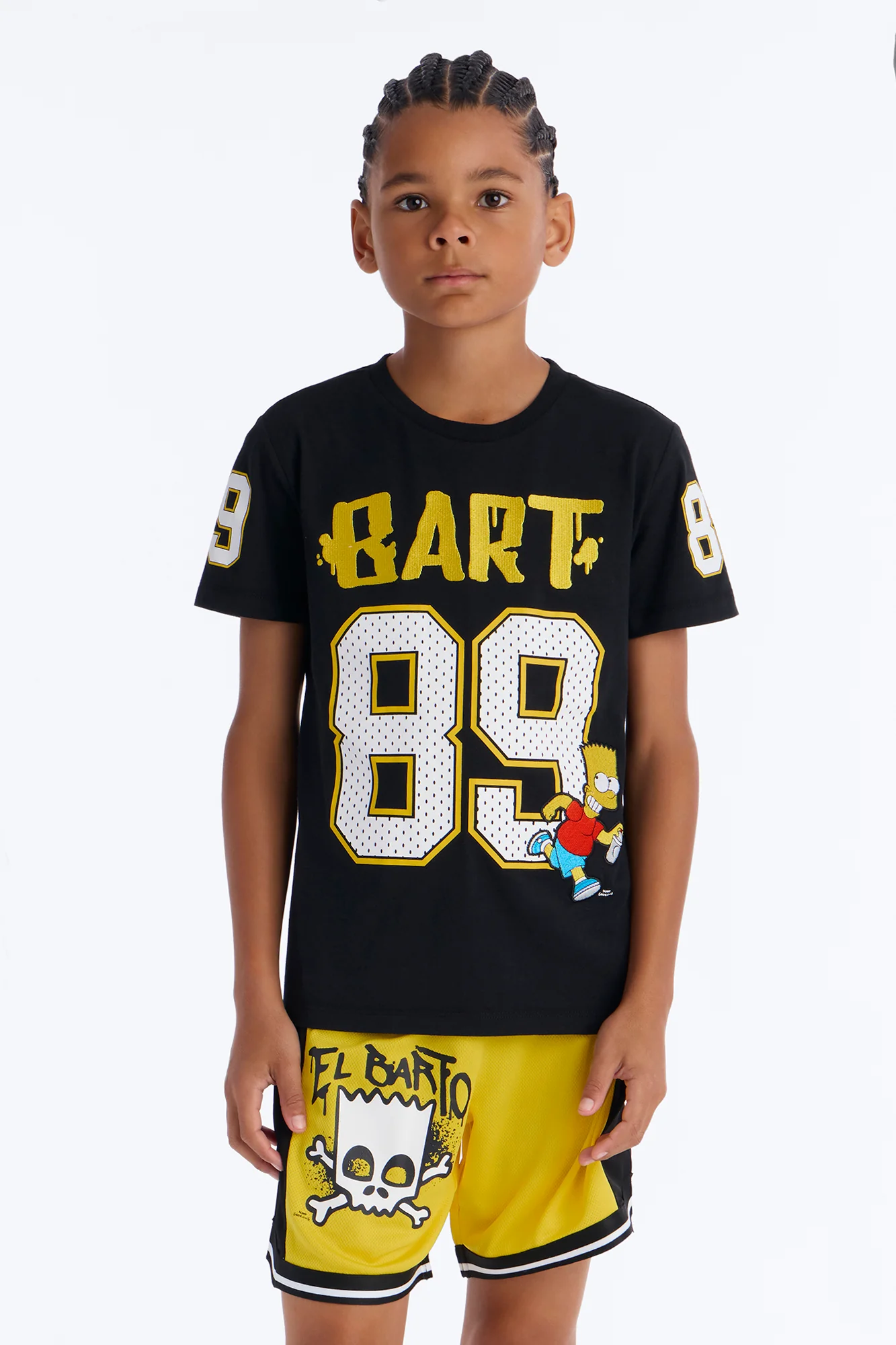 Mini Bart Simpson 89 Jersey And Short Set - Black/Yellow - Image 2