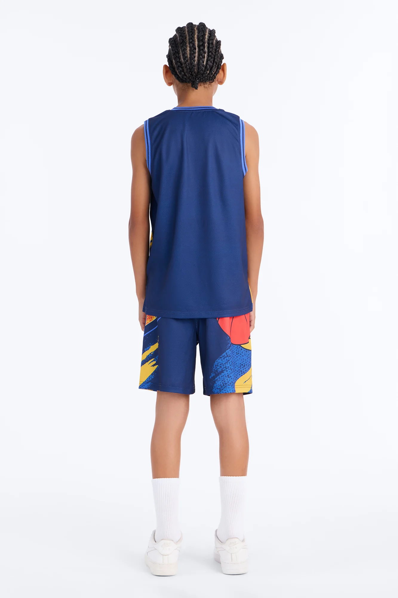 Mini Bart Simpson Dunk Devil Short Set - Navy - Image 3