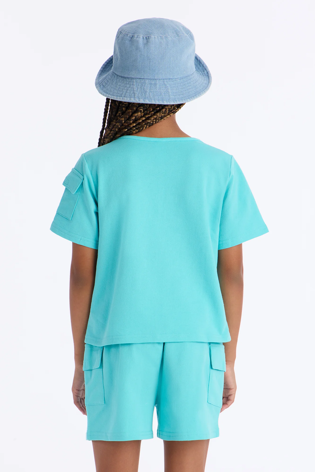 Mini Be Forever Blessed Short Set - Aqua - Image 4