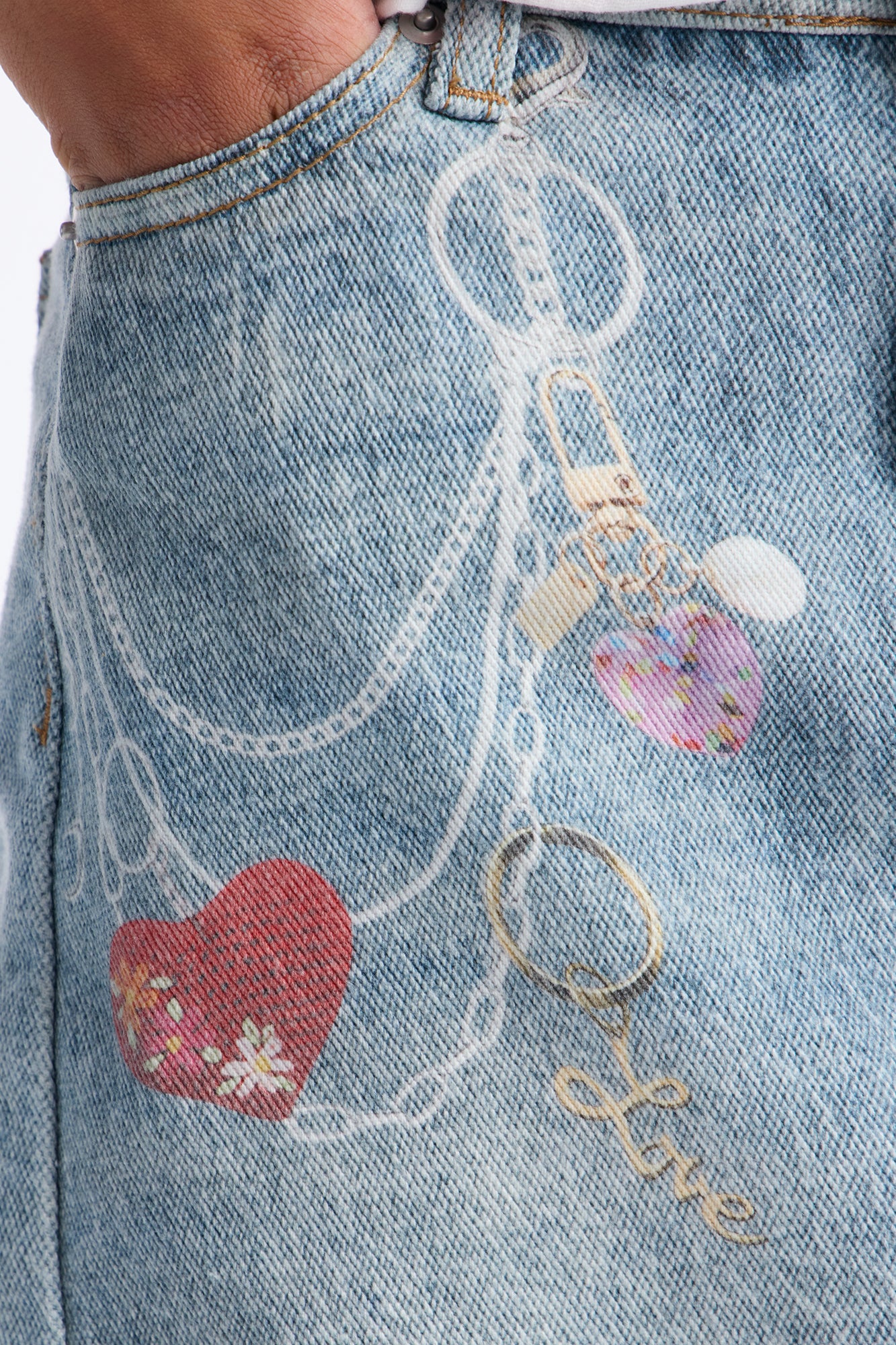 Mini Be Mine Denim Skirt - Medium Wash - Image 3