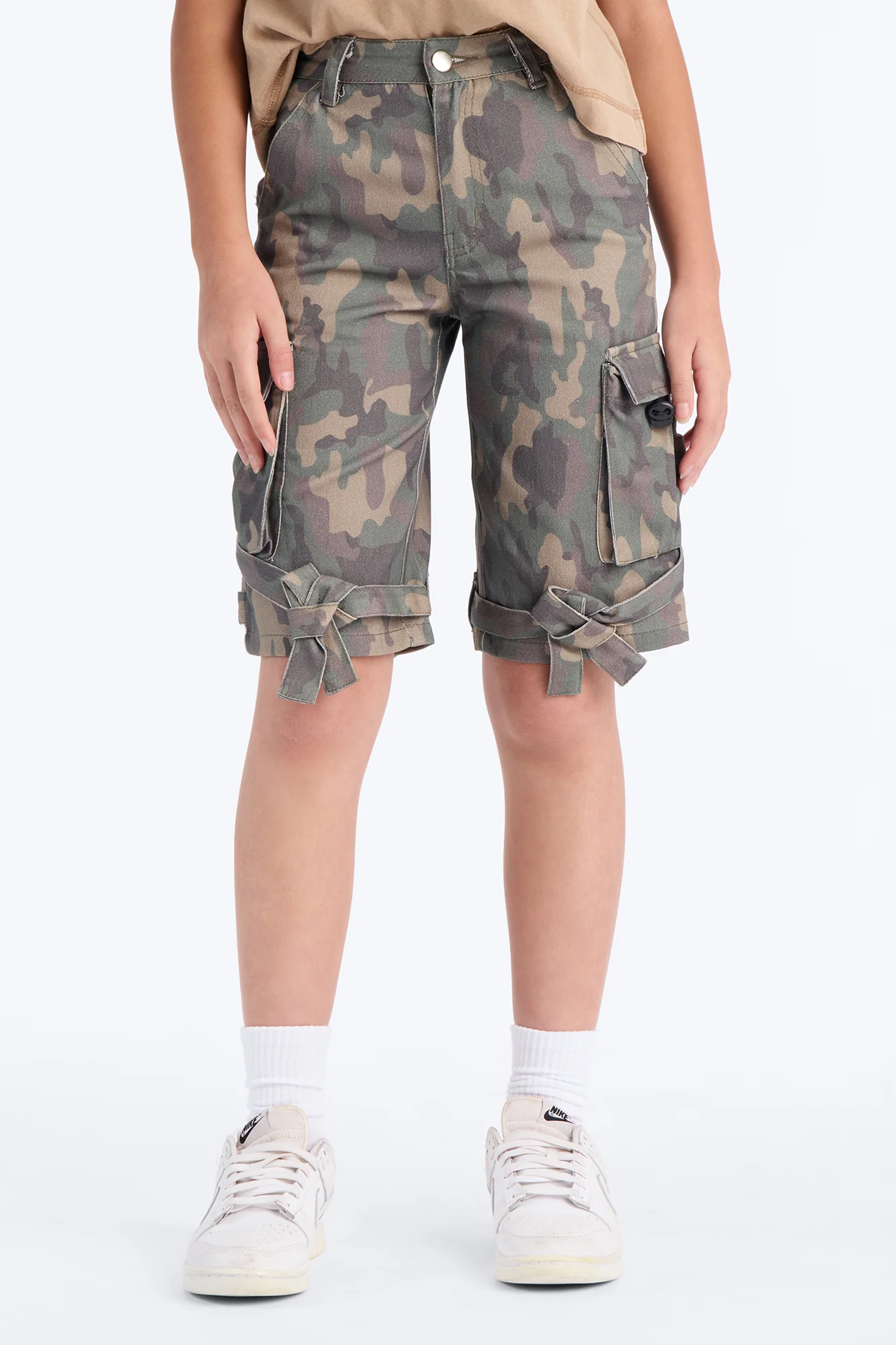Mini Be Who You Are Camo Cargo Jorts - Camouflage - Image 2
